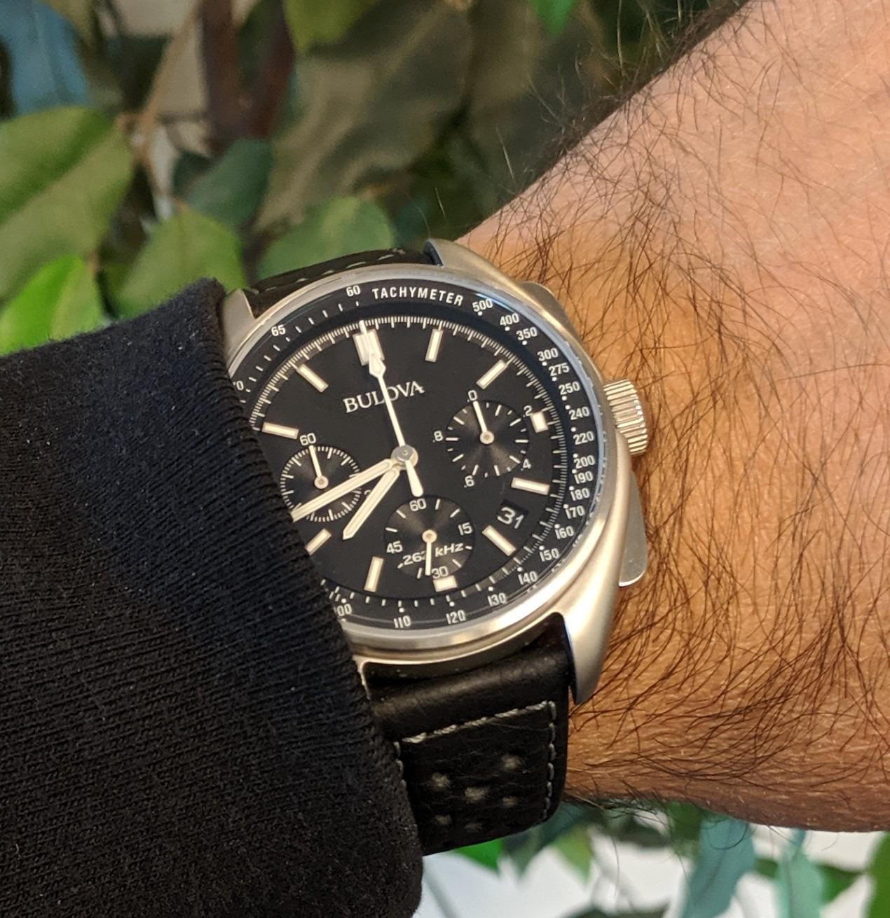 Bulova Men's Archive Series Lunar Pilot 6-Hand Chronograph High Performance Quartz Stainless Steel, Sapphire Crystal Style: 96B258 customer photo 1