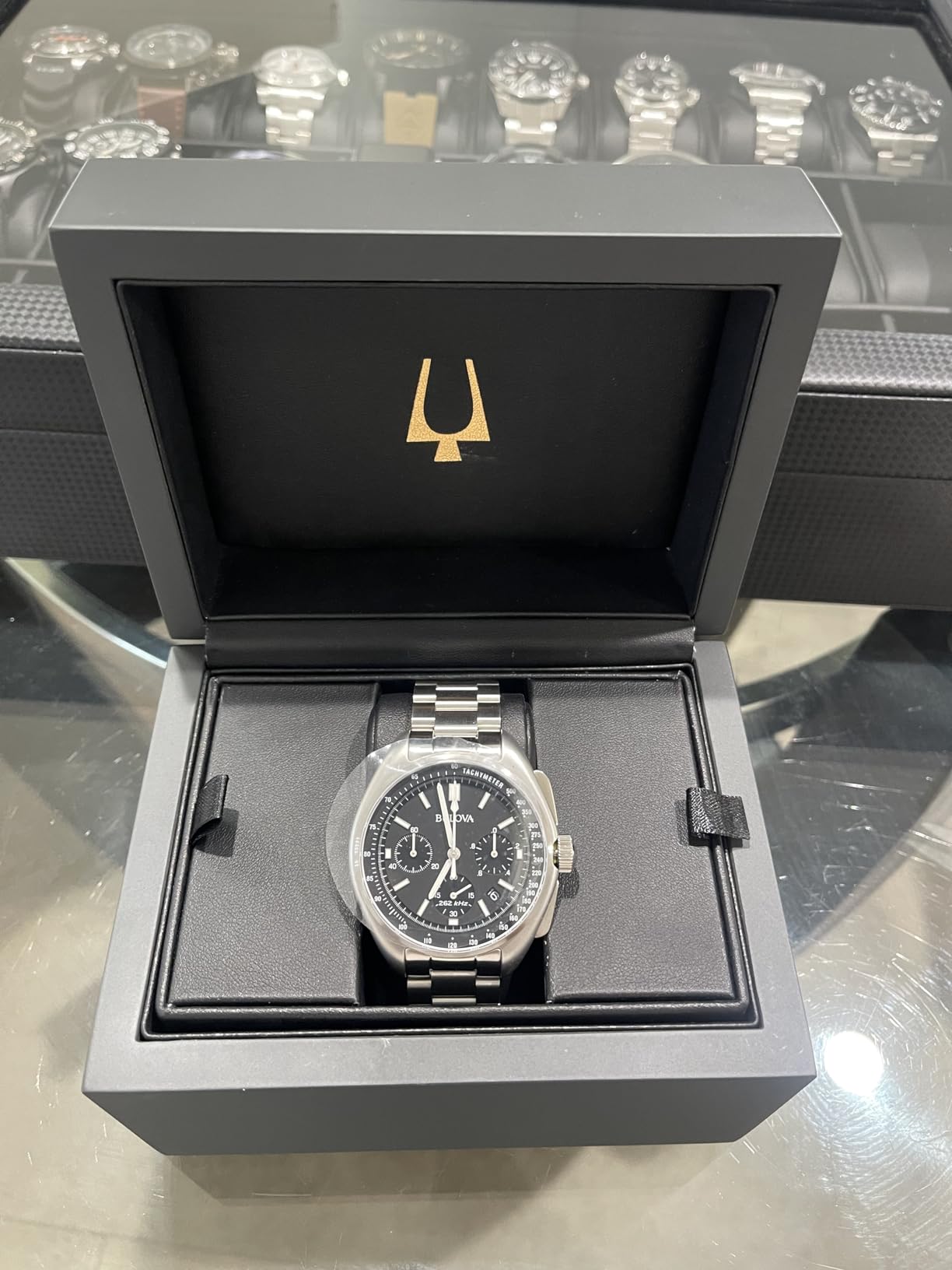 Bulova Men's Archive Series Lunar Pilot 6-Hand Chronograph High Performance Quartz Stainless Steel, Sapphire Crystal Style: 96B258 customer photo 2