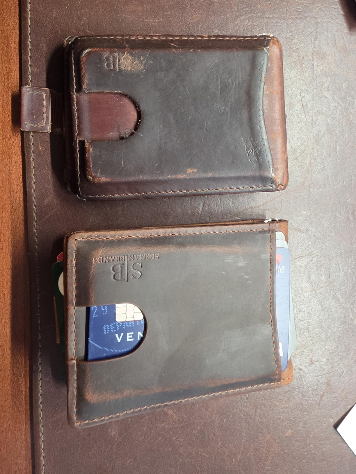 SERMAN BRANDS RFID Blocking Slim Bifold Genuine Leather Minimalist Front Pocket Wallets for Men with Money Clip Thin Mens customer photo 1