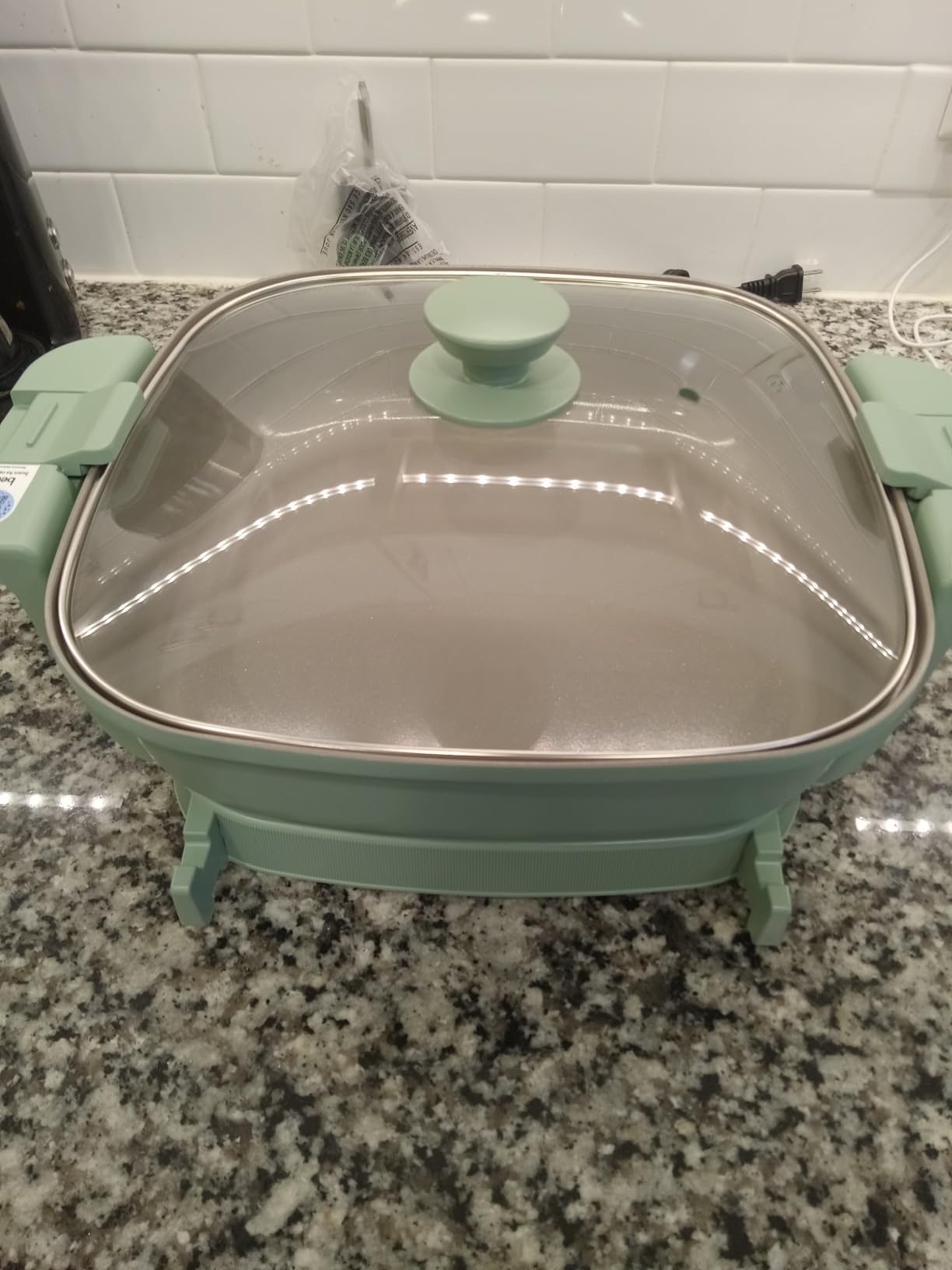 bella 12x12 Electric Skillet & Frying Pan with Glass Lid, Nontoxic, Coppper customer photo 2