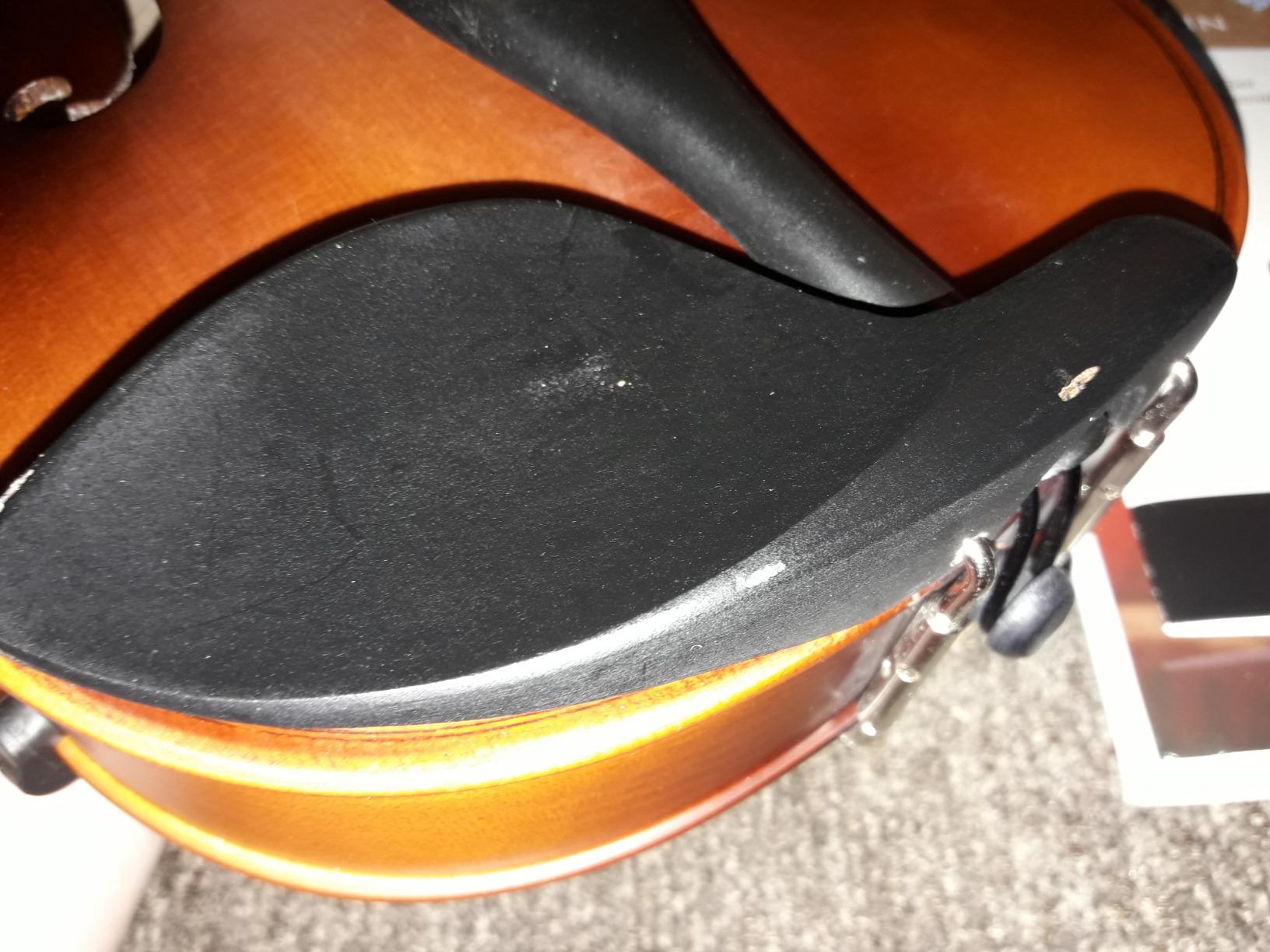 Mendini By Cecilio 1/2 Violin Set For Beginners - Fiddle Solidwood Kit with Hard Case - Acoustic Violin with Bow, Rosin, Tuner, Extra Strings & Bridge, Shoulder Rest and Lesson Book (Satin Antique) customer photo 1