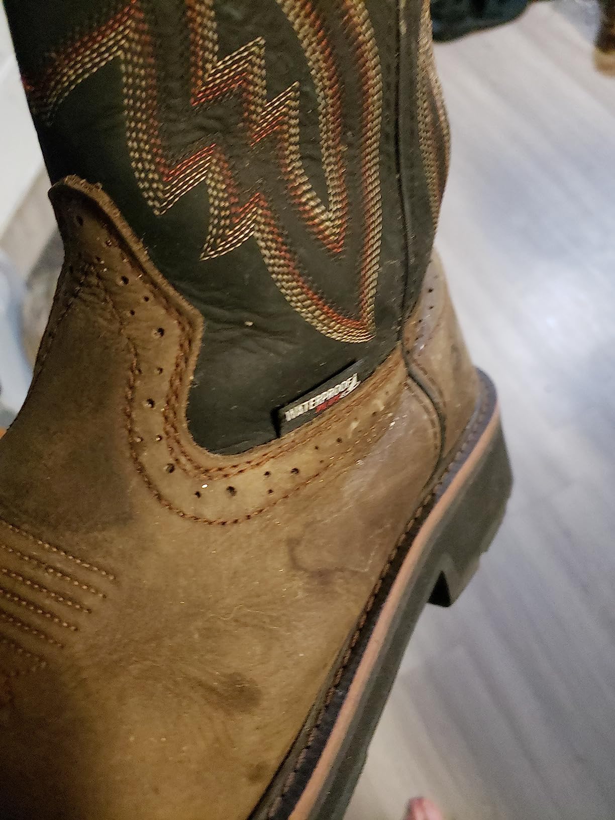 WOLVERINE Men's Rancher Waterproof Steeltoe Square Toe 10in Wellington Work Boot customer photo 2