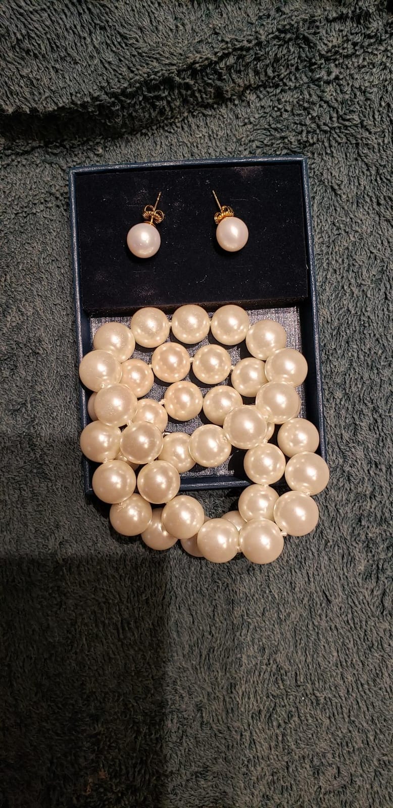 JORA 14K Gold Round White Freshwater Cultured Pearl Stud Earrings for Women - AAAA Quality customer photo 2