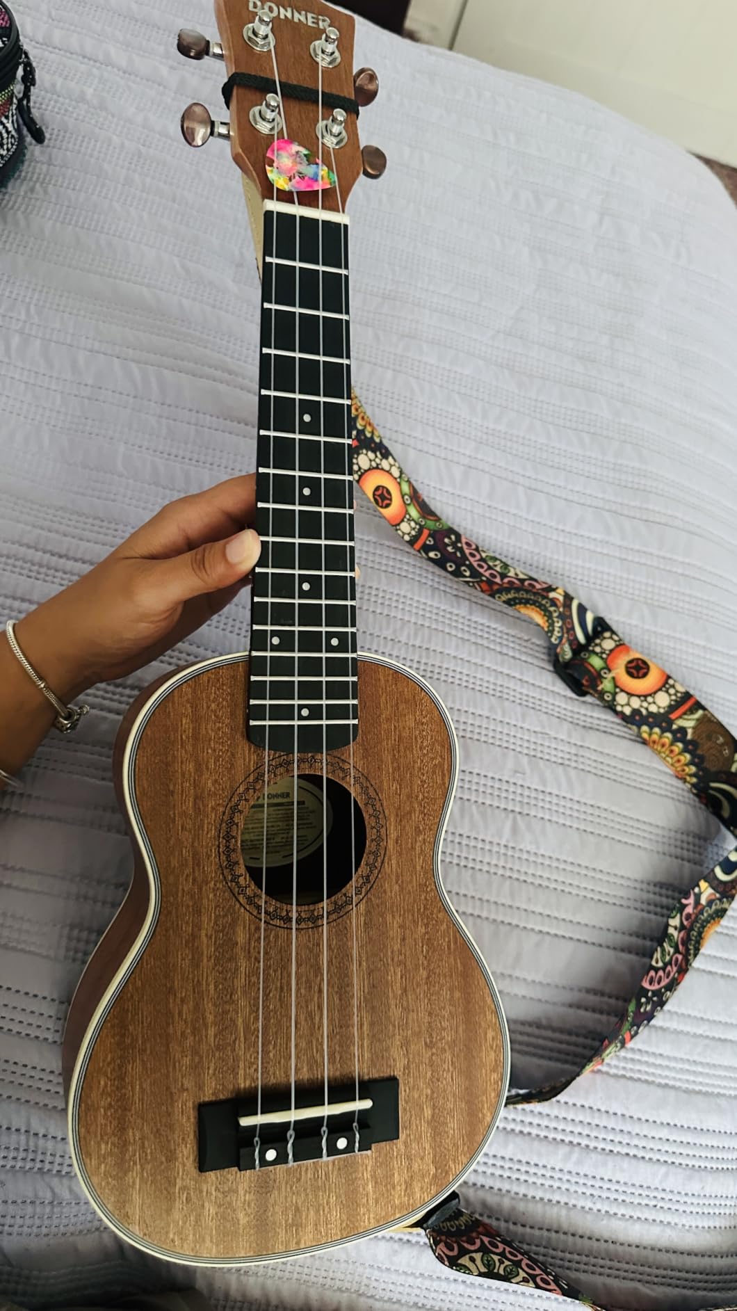 Donner Tenor Ukulele Mahogany Professional 26 inch Ukelele Starter Bundle Kit with Free Online Lesson Gig Bag Strap Nylon String Tuner Picks Cloth DUT-1 Ukalalee Set customer photo 2
