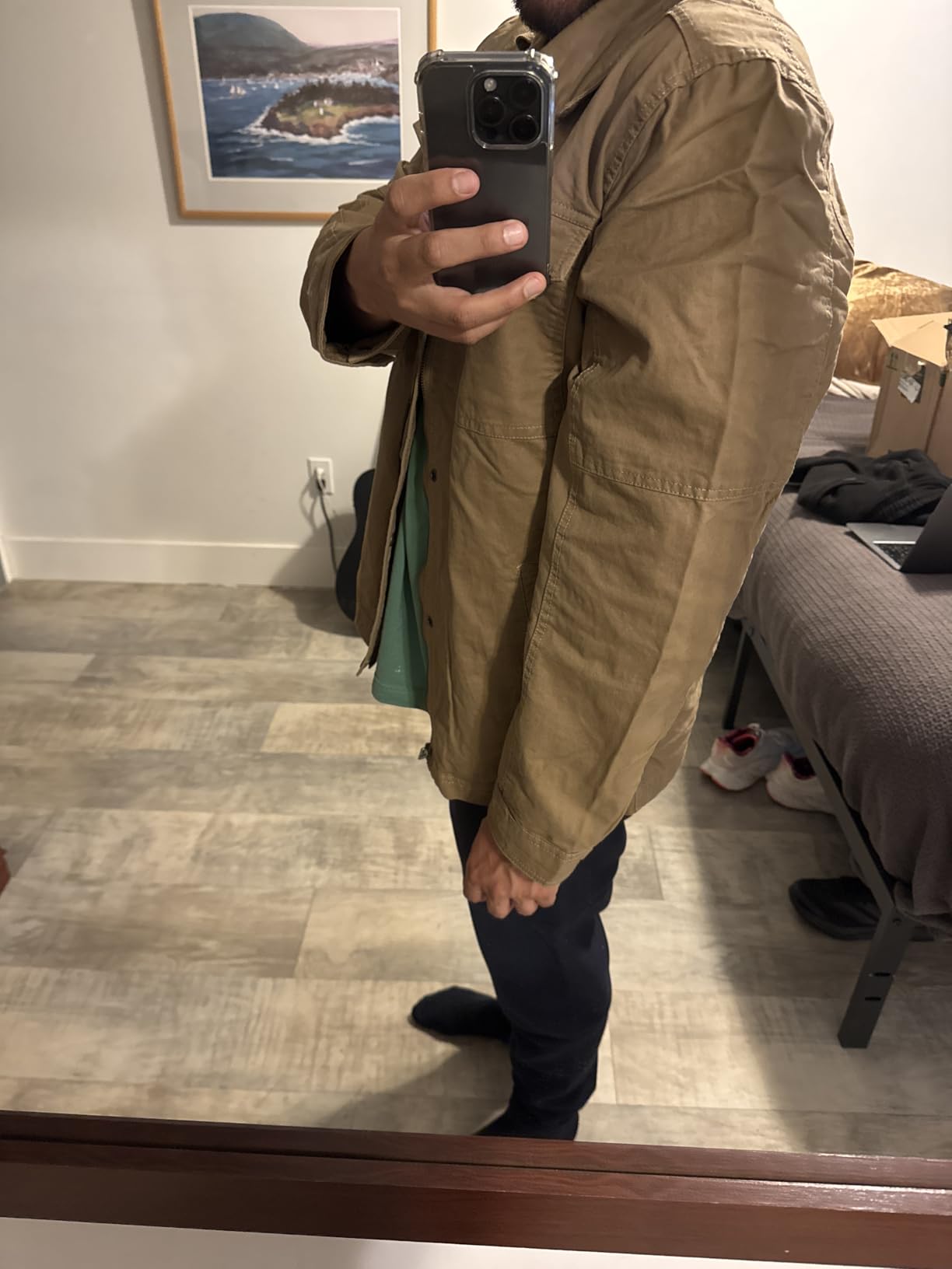 WenVen Men's Casual Canvas Cotton Military Lapel Jacket customer photo 1