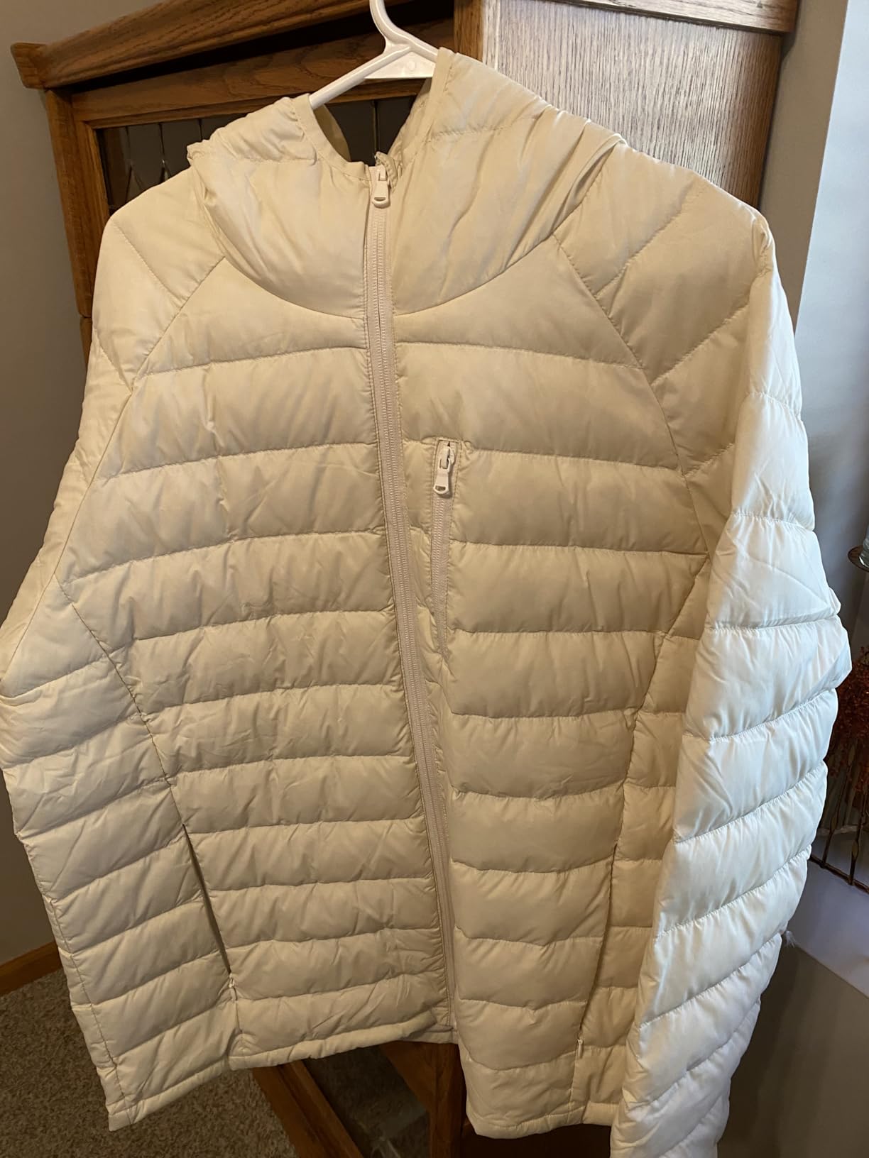 wantdo Men's Packable Down Jacket Lightweight Puffy Coat Hooded Winter Coat customer photo 2