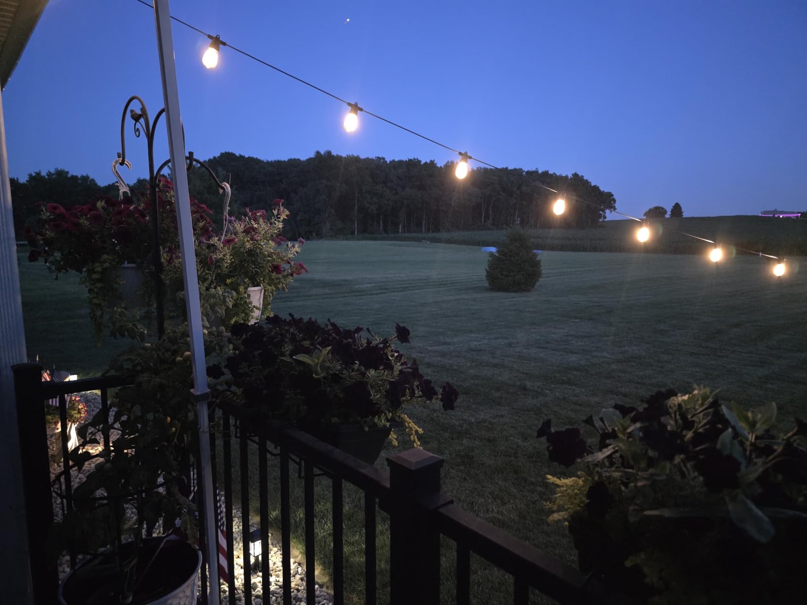 Brightech Ambience Pro Solar Powered Outdoor String Lights -27 ft Commercial Grade Waterproof Edison Patio Lights, Shatterproof LED String Lights for Outside, Porch - 12 Bulbs, 1W Soft White customer photo 1