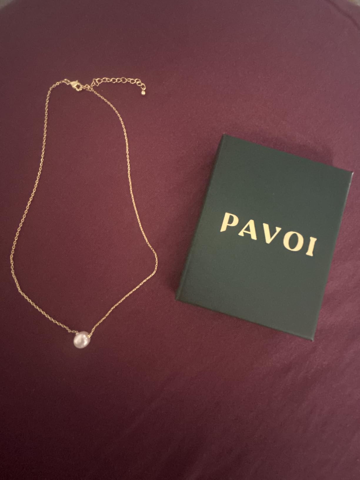 PAVOI Handpicked AAA+ Freshwater Cultured Single Pearl Necklace Pendant | Gold Necklaces for Women customer photo 2