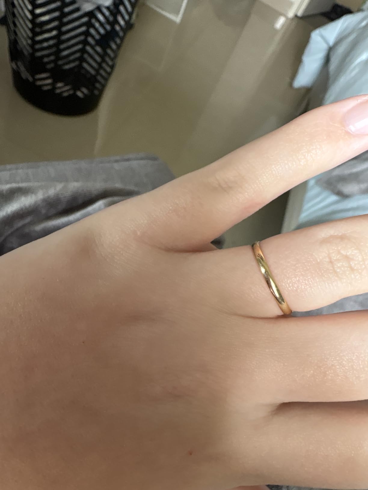 10K White/Yellow/Rose Gold 2MM Round Dome Wedding Band Ring customer photo 1