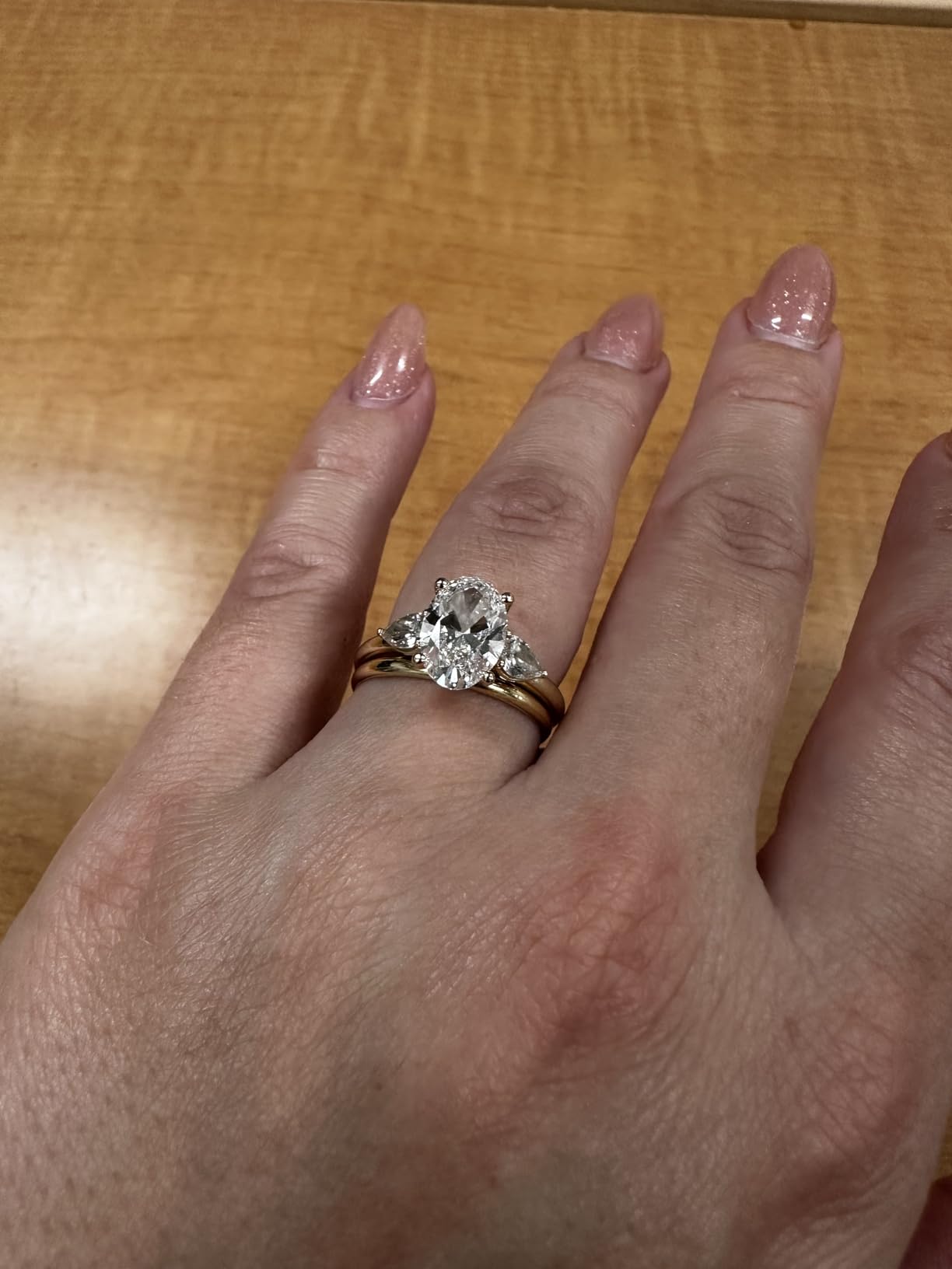 DECADENCE 10K or 14K Yellow & White Gold 2mm Polished Plain Wedding Band, Size 4-12 customer photo 2