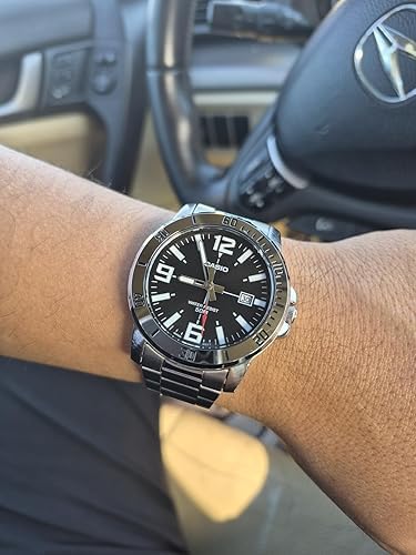 Casio MTP-VD01D-1BV Men's Enticer Stainless Steel Black Dial Casual Analog Sporty Watch, Silver, 48×42×10.7mm, Quartz Movement customer photo 2
