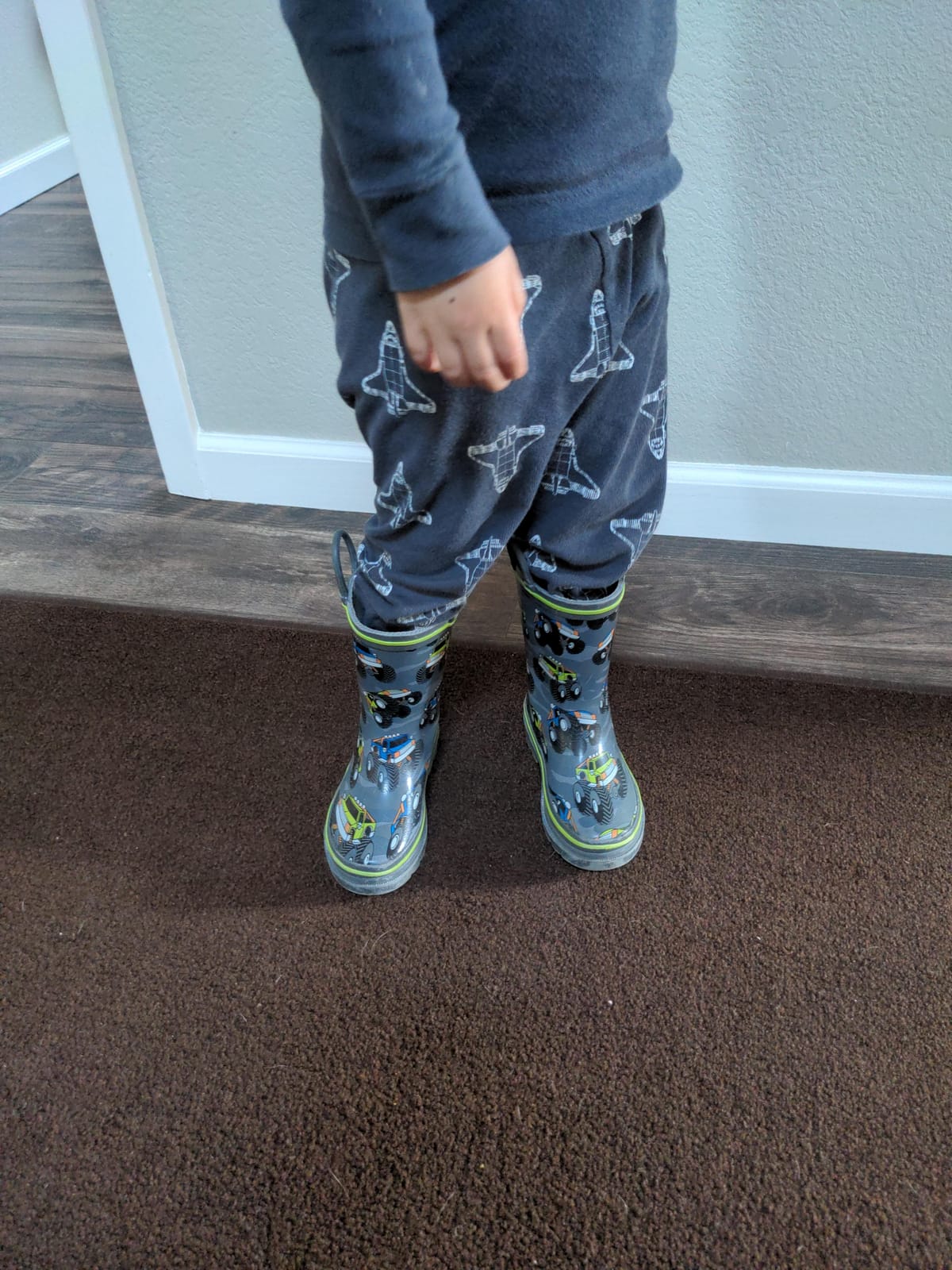 Western Chief Boys Waterproof Printed Rain Boot with Easy Pull On Handles customer photo 1