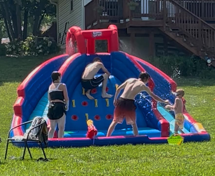 SUNNY & FUN Ultra Climber Inflatable Water Slide Park with Two Slides customer photo 2