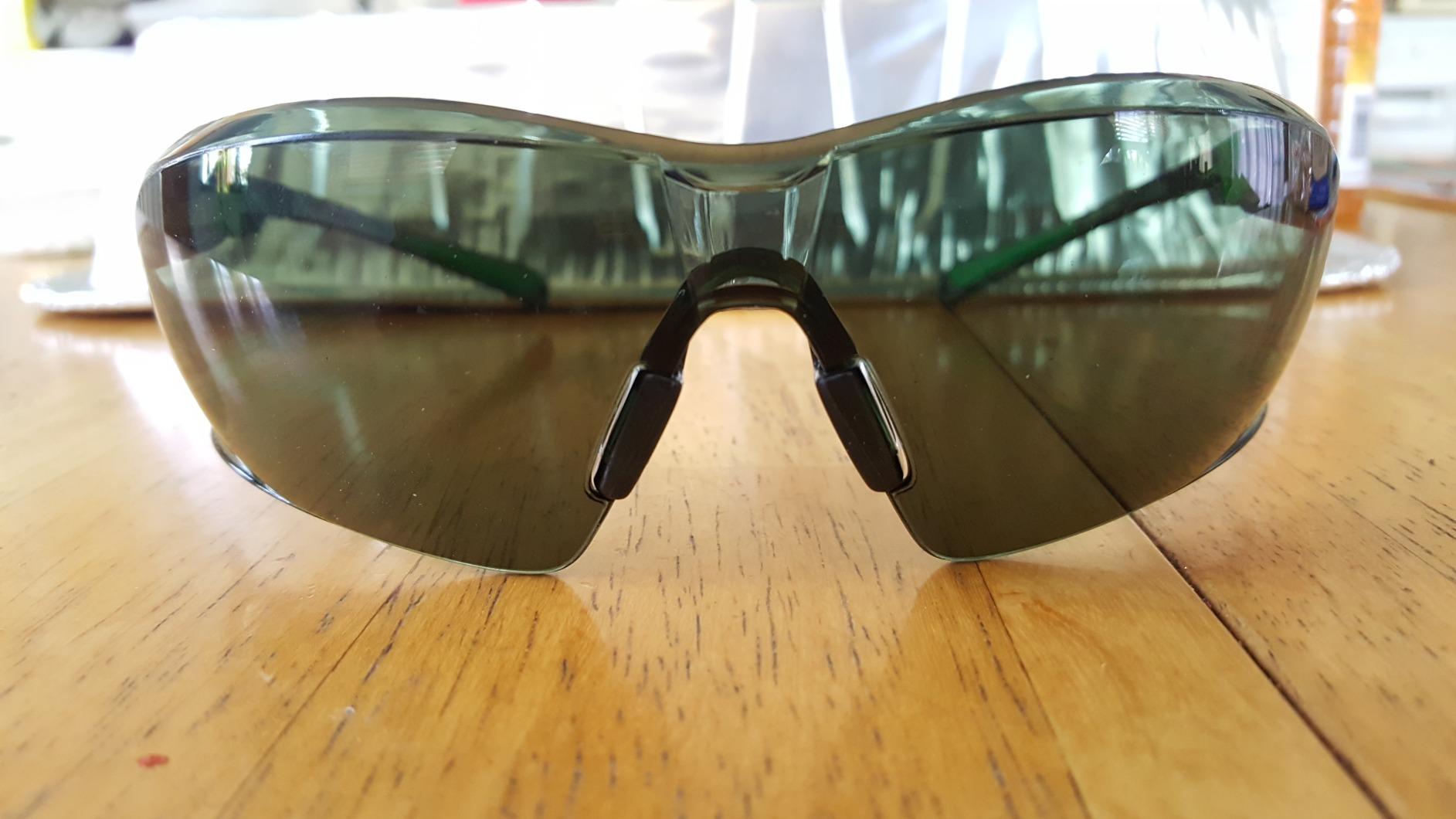 NoCry Safety Sunglasses with Green Tinted Wraparound Lenses; Tinted Safety Glasses for Men and Women with Adjustable Arms & No-Slip Grips; Work Glasses with UV 400 Protection; ANSI Z87.1 Rated customer photo 1