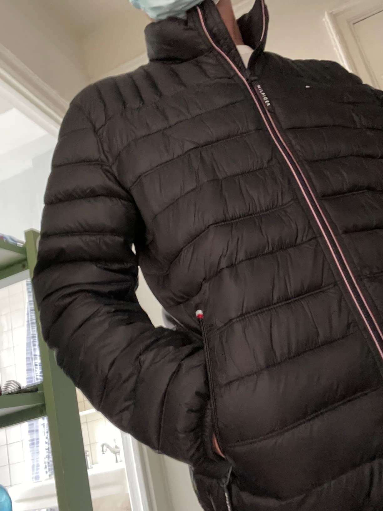 Tommy Hilfiger Mens Embroidered Logo Puffer Jacket customer photo 2