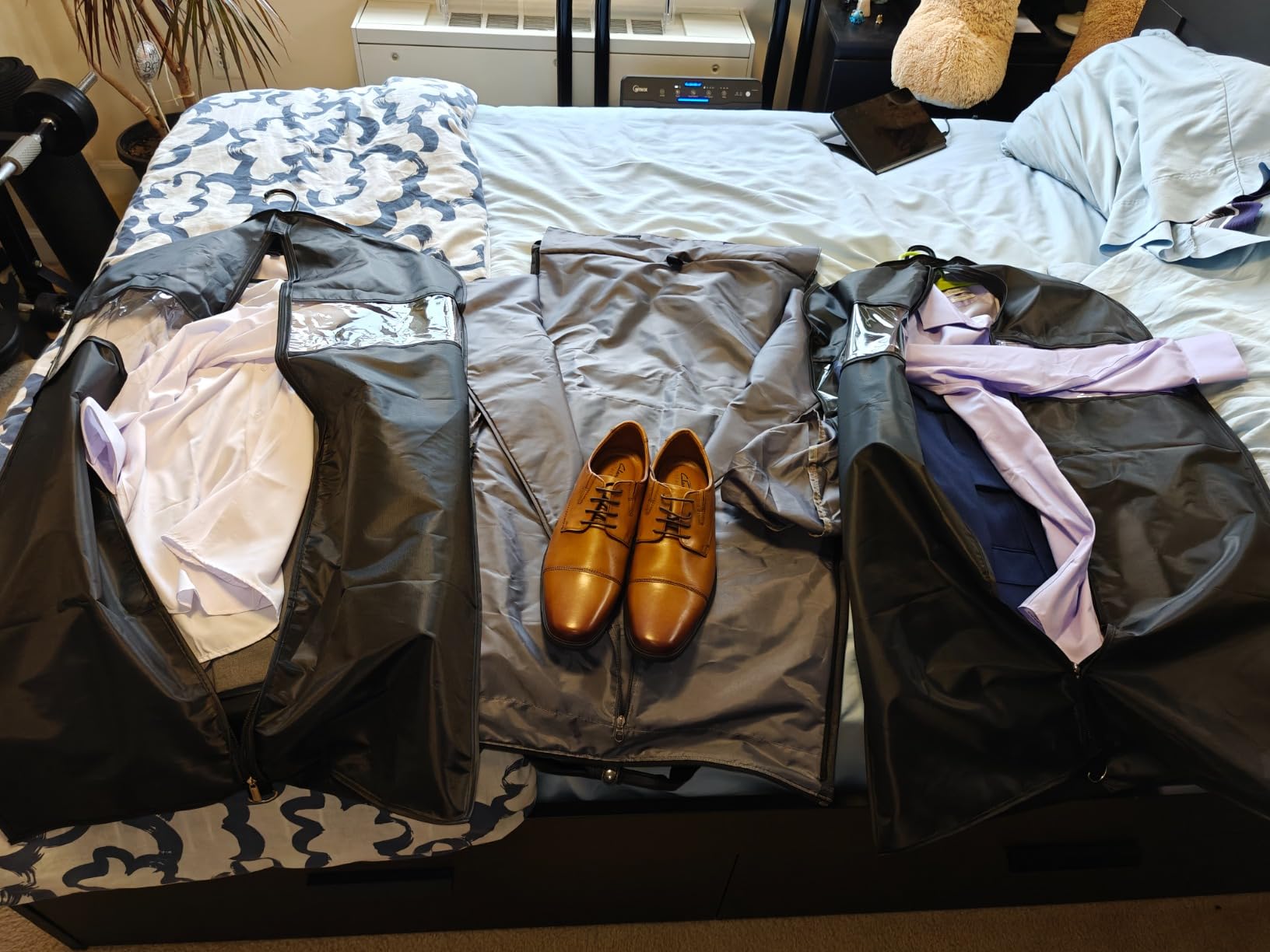 Garment Bags for Travel, 45L Carry on Convertible Garment Duffle bag customer photo 2