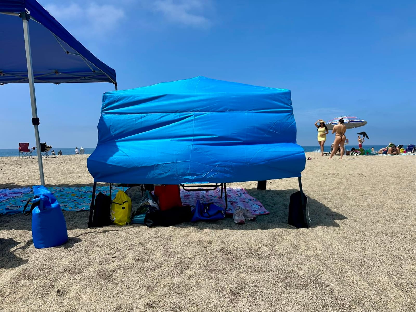 EzyFast Ultra Compact Backpack Canopy, Pop Up Shelter, Portable Sports Cabana, 7.5 x 7.5 ft Base / 6 x 6 ft top for Hiking, Camping, Fishing, Picnic, Family Outings customer photo 2