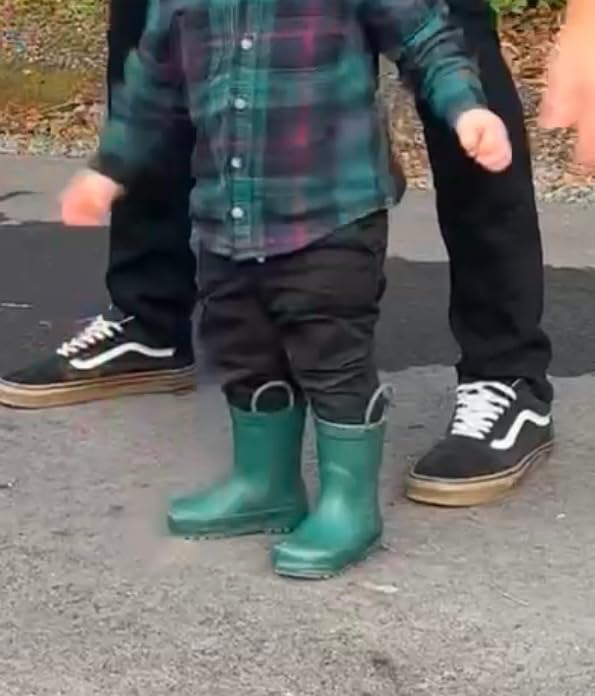 Lone Cone Premium Natural Rubber Rain Boots for Toddlers and Kids with Solid Design customer photo 1