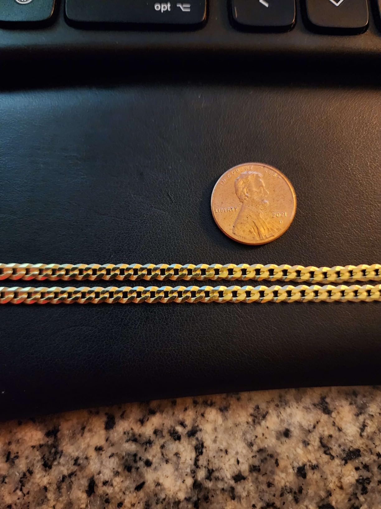 Miabella Italian 18K Gold Plated 925 Sterling Silver 3.5mm Cuban Link Chain customer photo 2