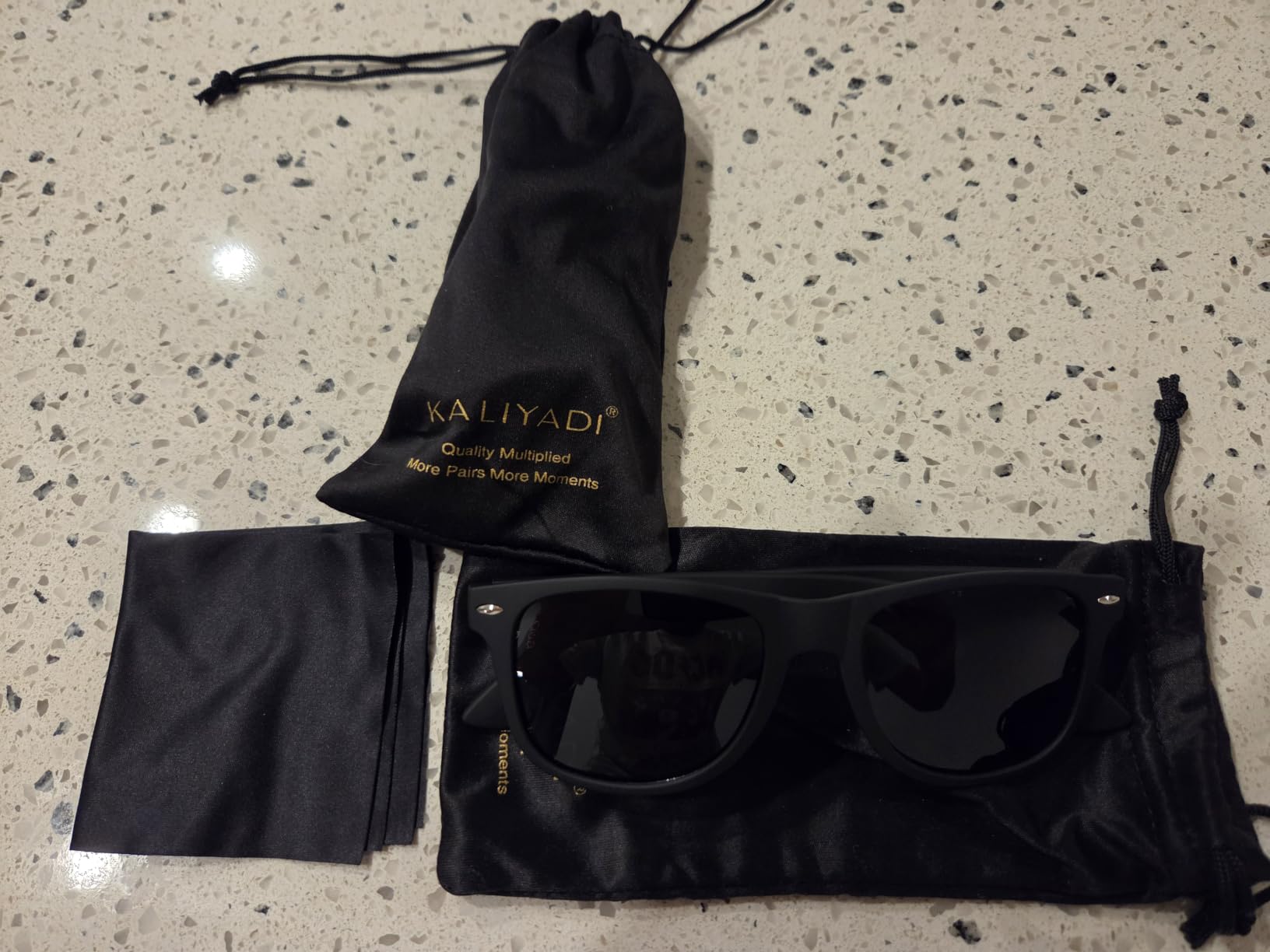 KALIYADI Polarized Sunglasses for Men and Women Matte Finish Sun glasses Color Mirror Lens UV Blocking (3 Pack) customer photo 2