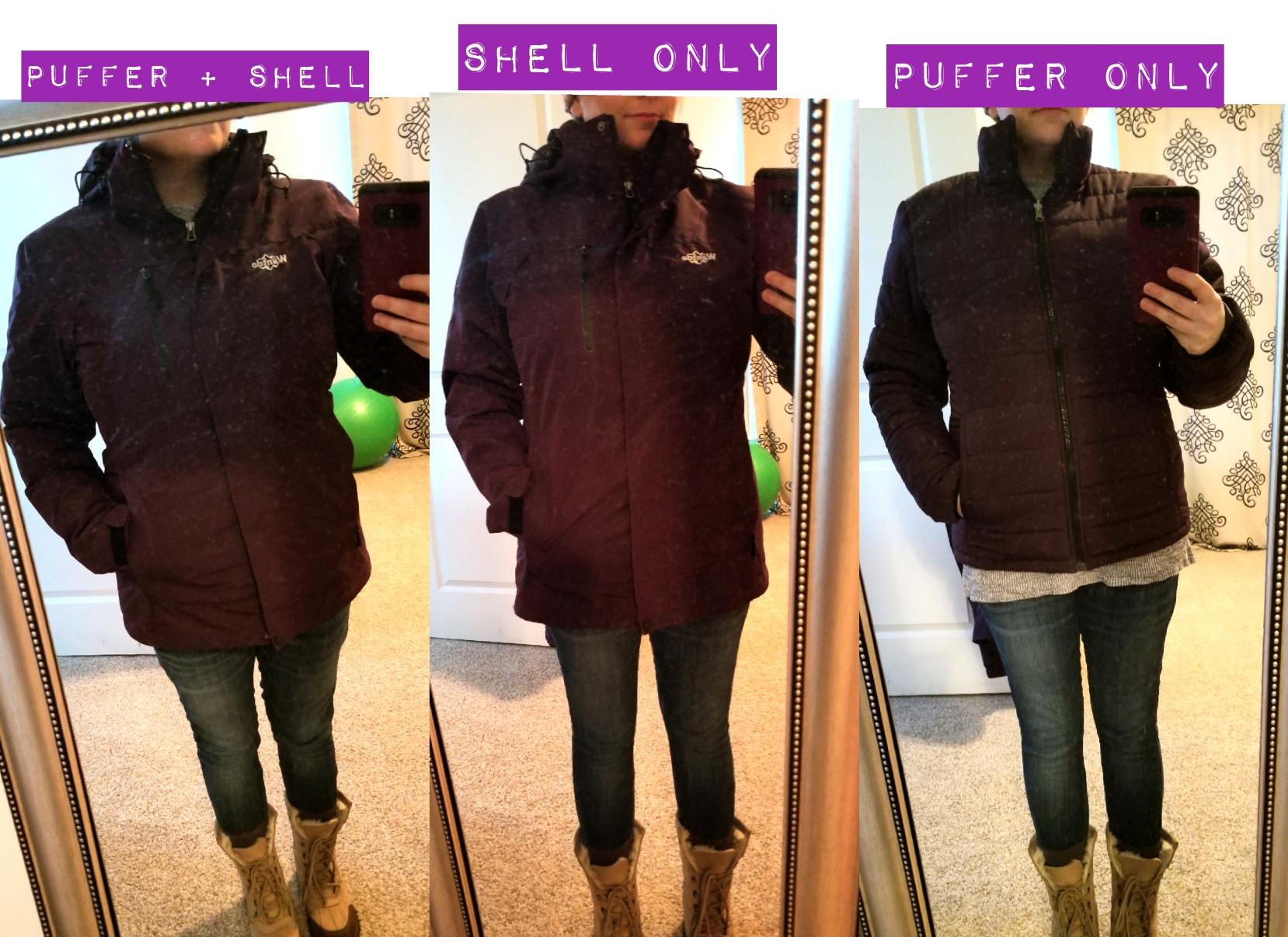 wantdo Women's 3 In 1 Ski Jacket Cotton Padded Liner Winter Coat customer photo 2
