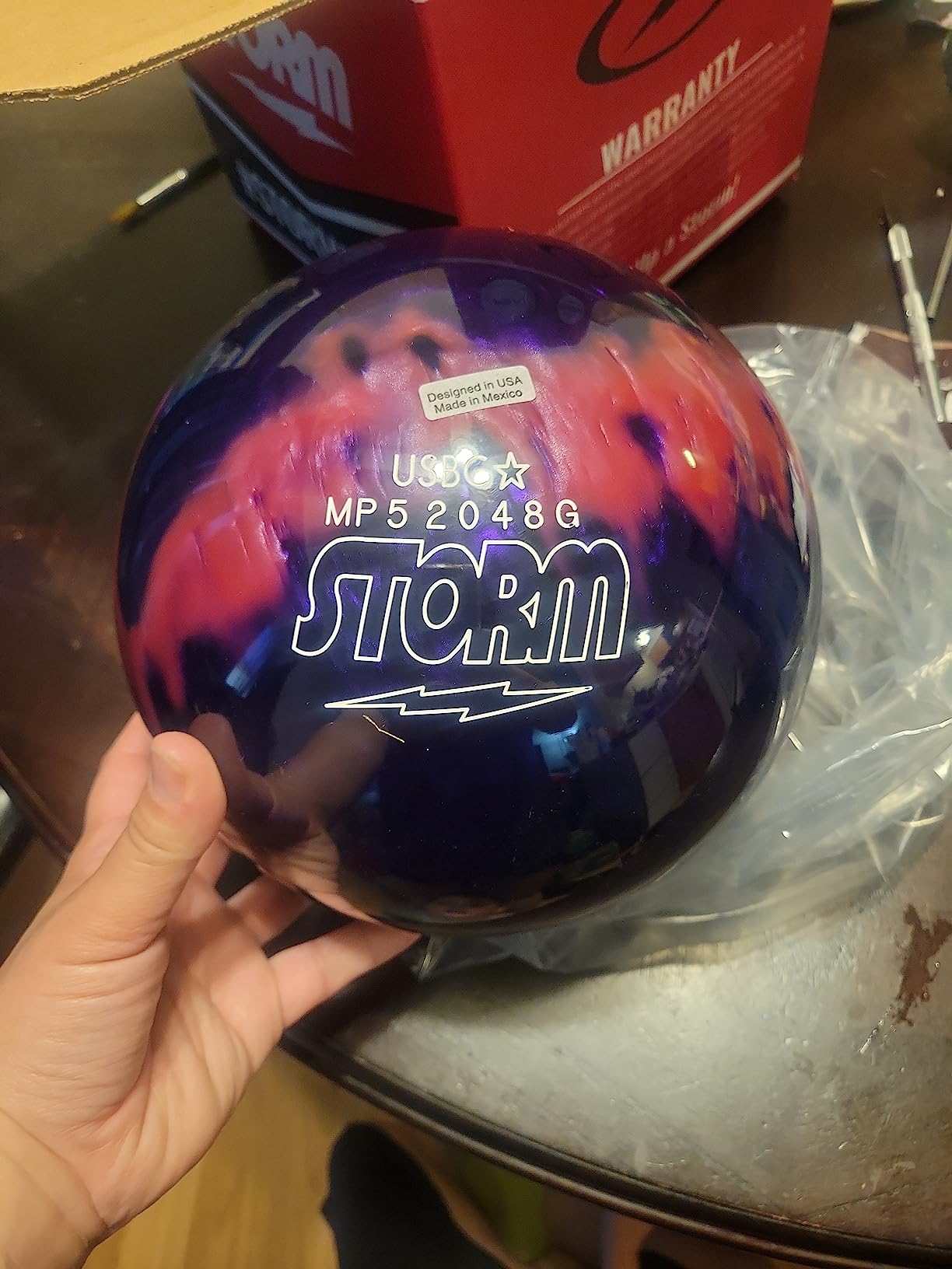 Storm Tropical Surge Bi-colored Recreational Bowling Ball 21.8 cm L x 22.4 cm W x 24.1 cm H 1 Ball 1 Set 1 Piece customer photo 2