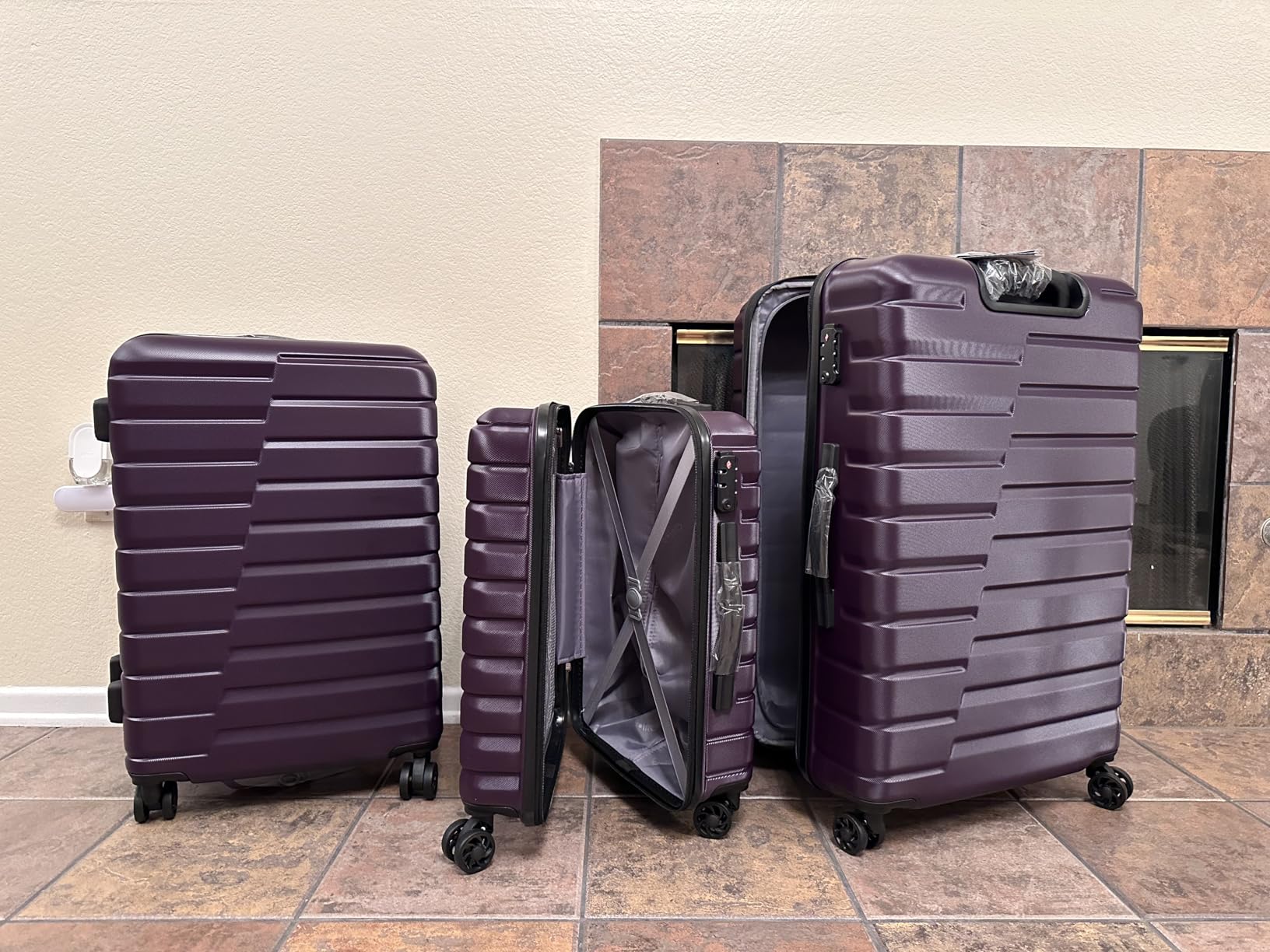 Coolife Lightweight Luggage with TSA Lock,3 Piece Set Teal Blue customer photo 1