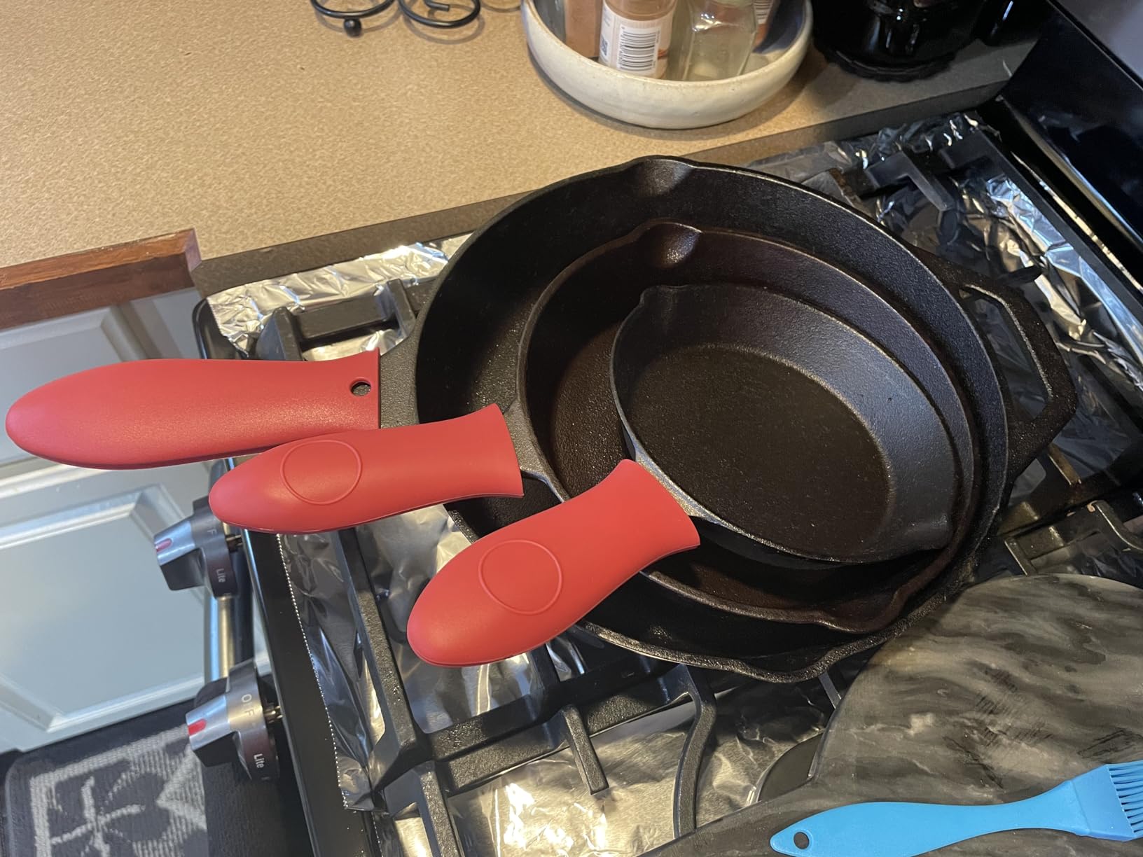 Suteck Cast Iron Skillets 3-Piece Set, 6