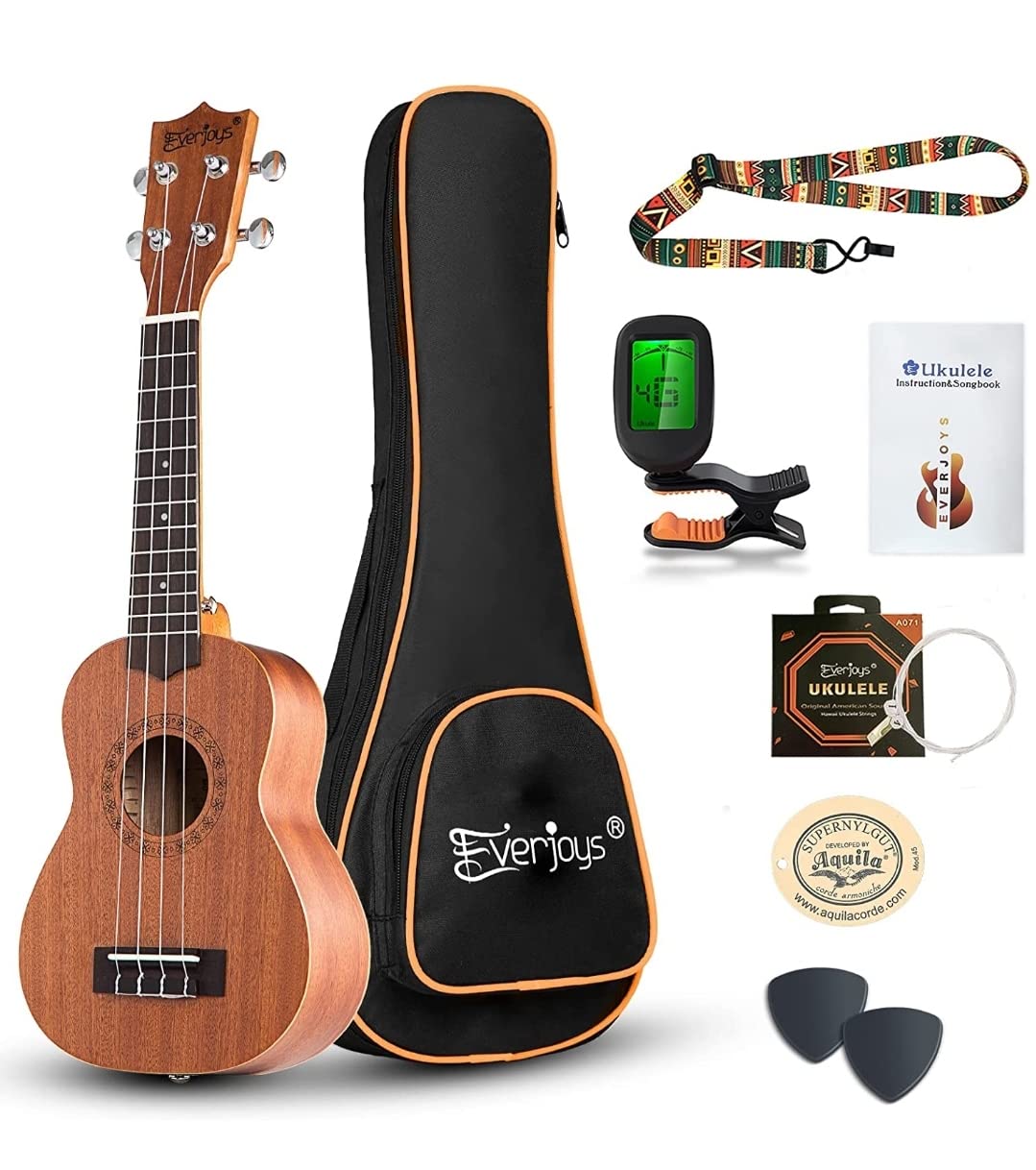 Concert Ukulele 23 inch Mahogany Ukelele Beginner Kit w/Free Online Lesson Case Strap Tuner Picks, Fast to Learn customer photo 1