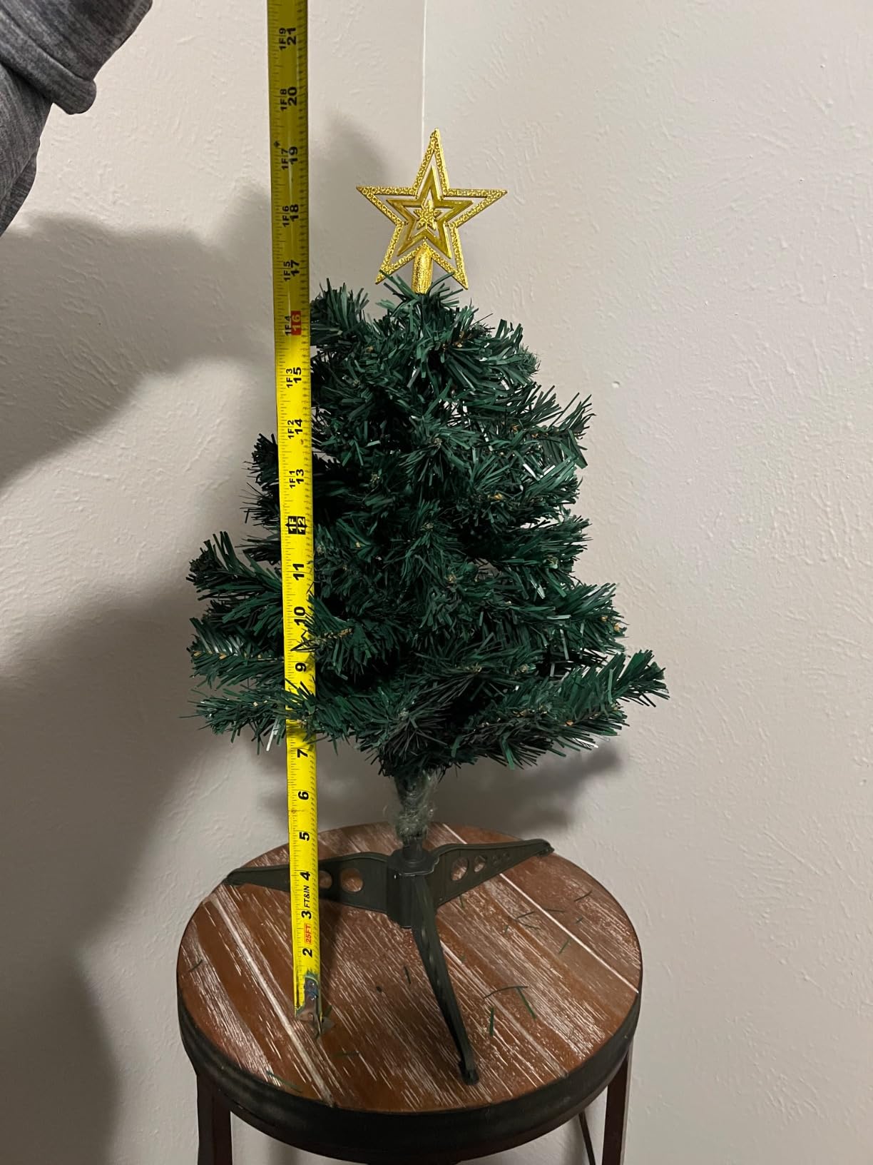 Prextex 23-Inch Mini Christmas Tree with Lights- Small Holiday Tree with Ornaments, Star Topper, and Gift Boxes- Easy Setup Table Decorations for Home, Office, and Indoor Festive Displays customer photo 2