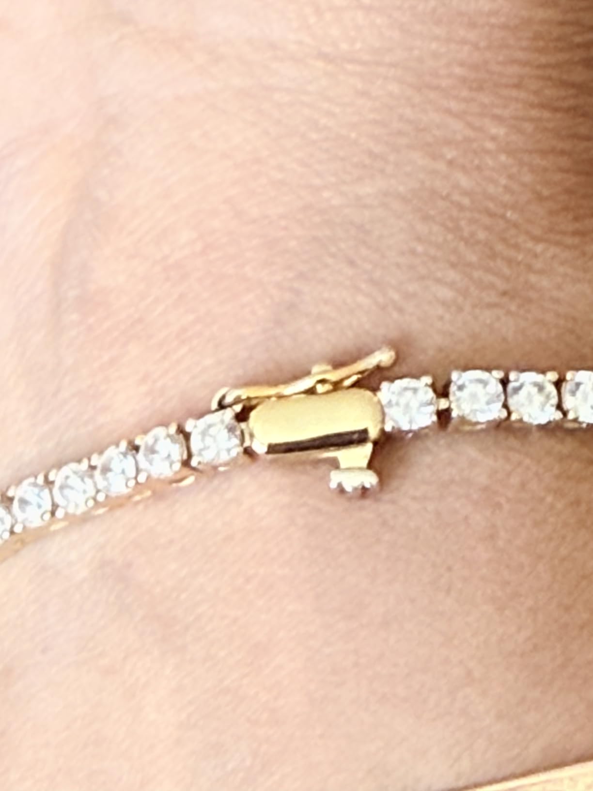PAVOI 14K Gold Plated 3mm Cubic Zirconia Classic Tennis Bracelet | Gold Bracelets for Women customer photo 1