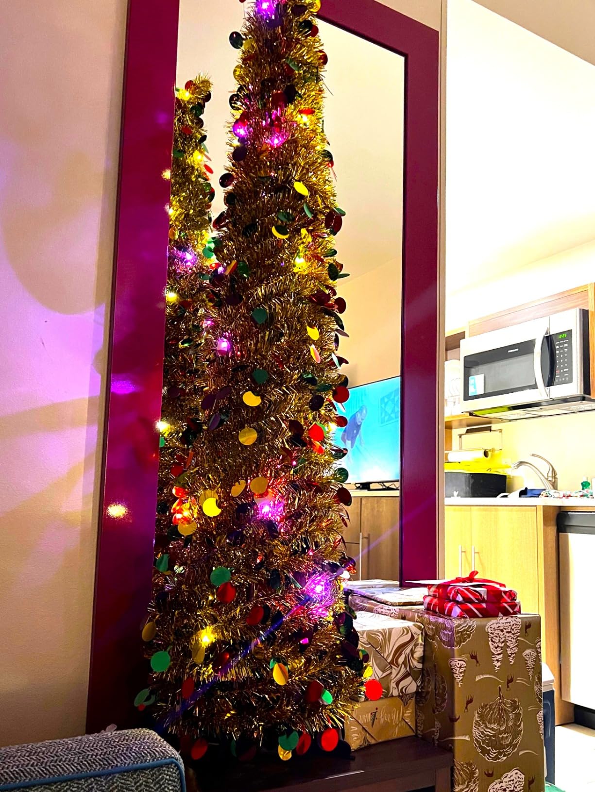 5FT Pop Up Christmas Tree with Lighted Top Star for Christmas Decorations customer photo 2