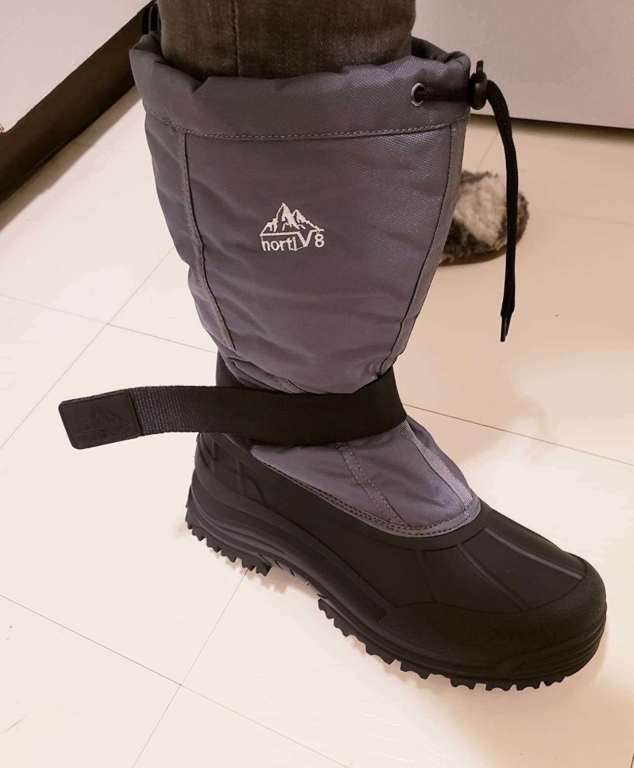 NORTIV 8 Men's Waterproof Winter Snow Boots Insulated | Fur Liner Lightweight Outdoor Tall Boots QUEBEC-M customer photo 2