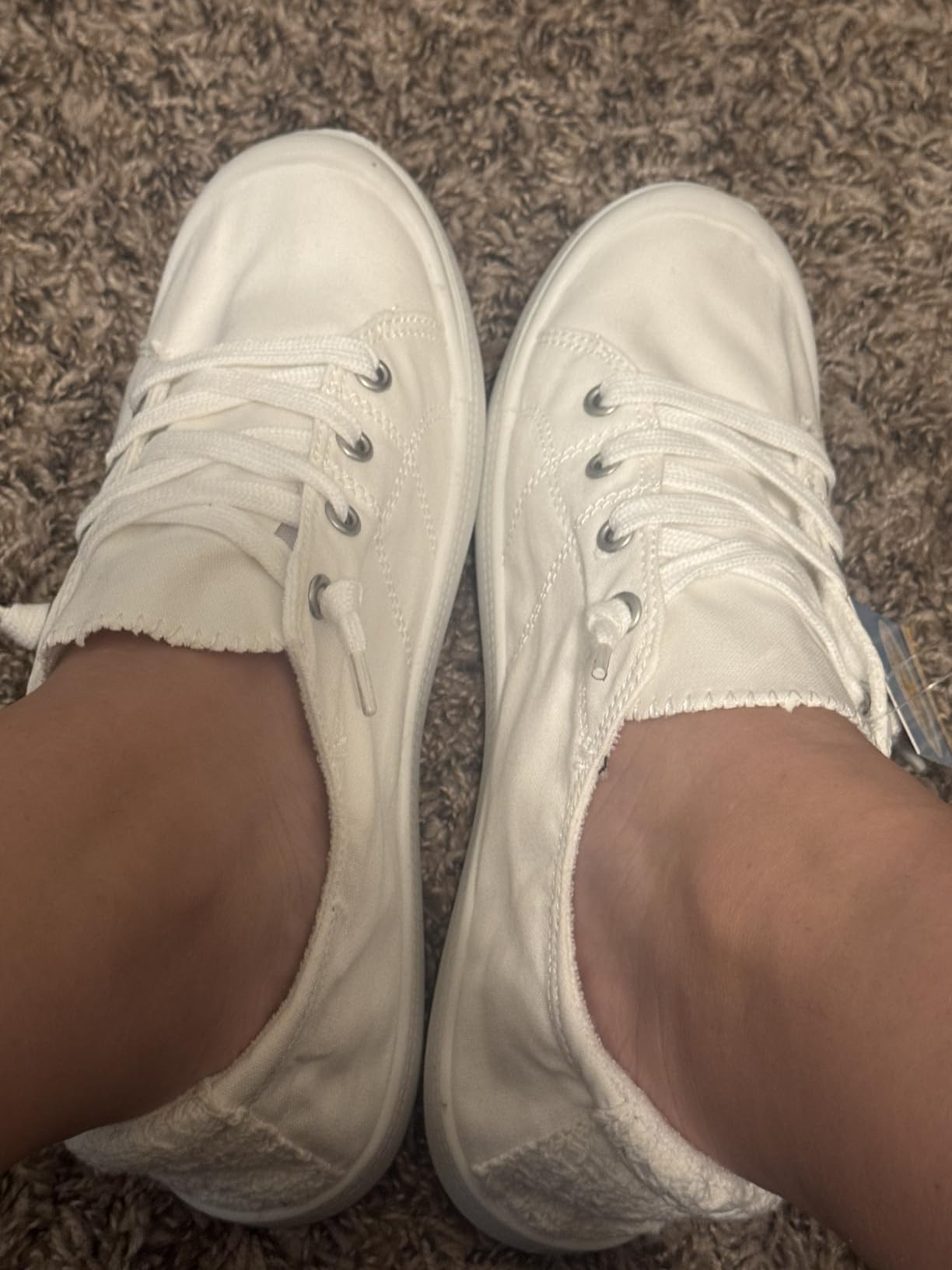 Women's Slip-On Canvas Sneakers, Low Top Walking Shoes customer photo 2