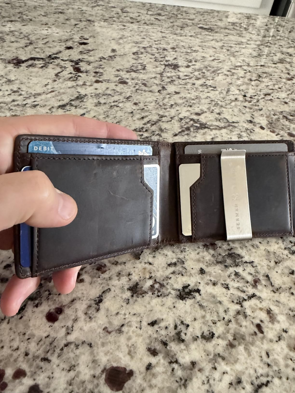 SERMAN BRANDS Money Clip Wallet - Mens Wallets slim Front Pocket RFID Blocking Card Holder Minimalist Mini Bifold customer photo 1