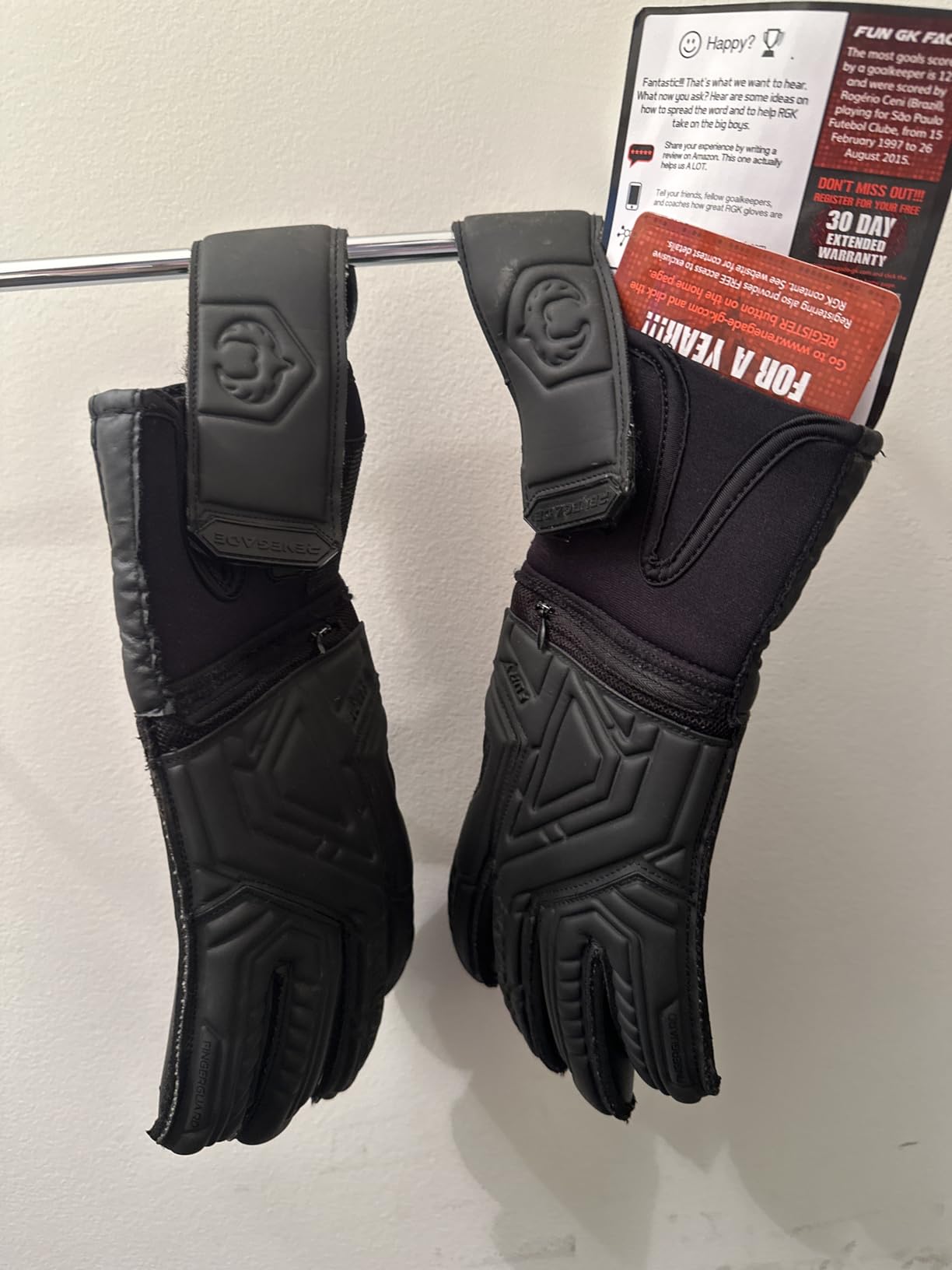 Renegade GK Vulcan Goalie Gloves - Adult, Youth, Kids (Sizes 6-11, 4 Styles, Level 3) Pro-Tek Fingersaves & 3.5+3MM Hyper Grip | Excellent Goalkeeper Glove for Higher Play | Based in The USA customer photo 1