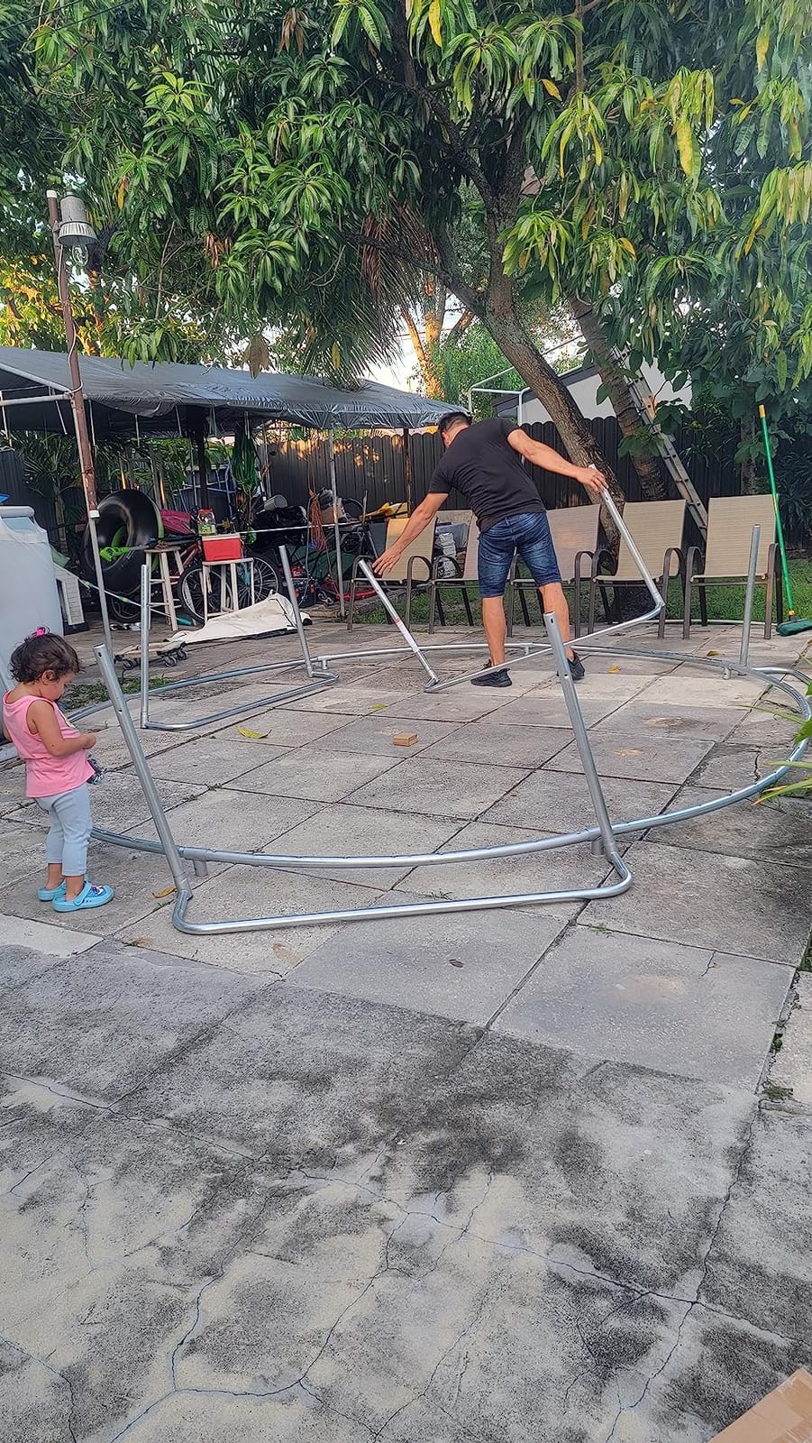 SereneLife Trampoline Outdoor 10FT 12FT 14FT with Enclosure Net, Ladder and Anti-Rust Coating - ASTM Approved Recreational Trampolines - Heavy Duty Yard Trampolines for Kids and Adults customer photo 1