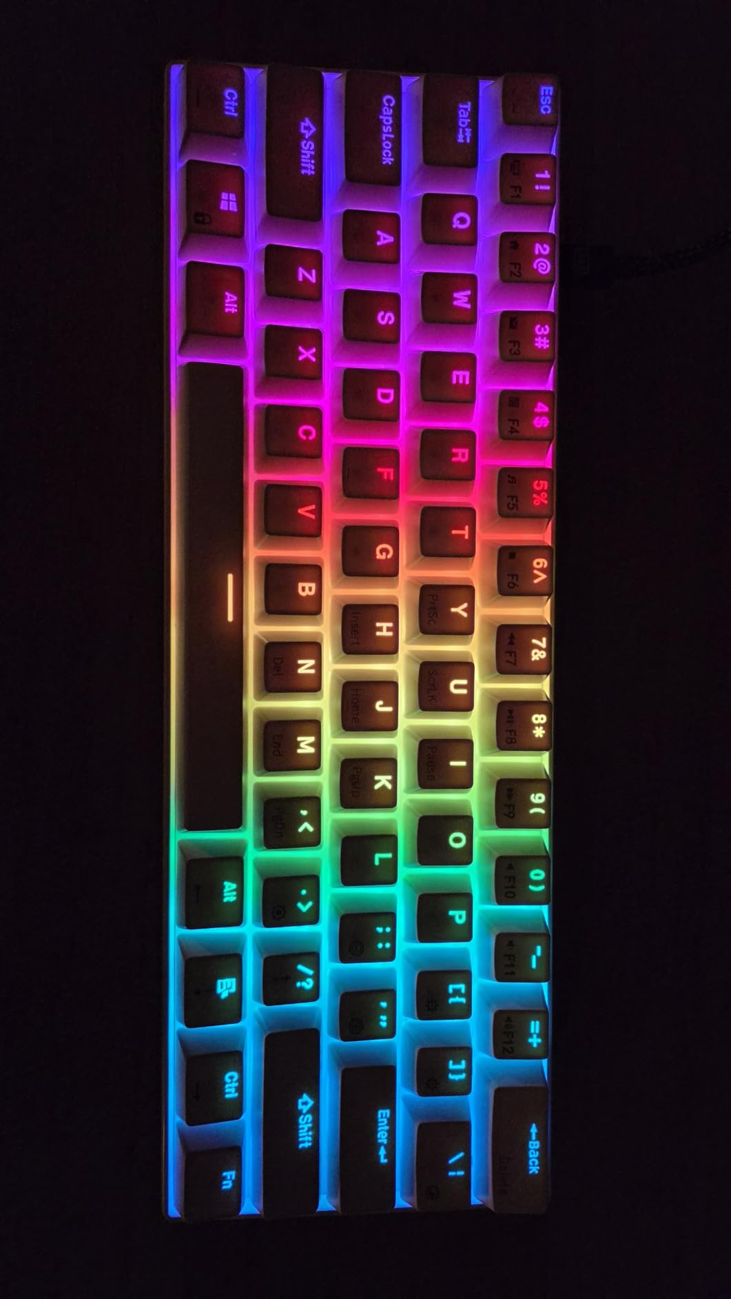 RK ROYAL KLUDGE RK61 Wired 60% Mechanical Gaming Keyboard, Compact PC Game Keyboards with QMK/VIA Programmable RGB Backlit, Hot Swappable Custom Keyboard for Win/MAC, Pre-lubed Red Switch, White customer photo 1