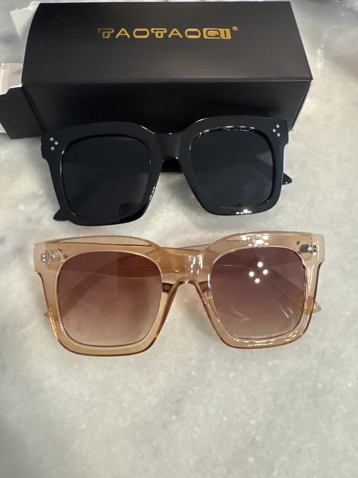 Vintage Women Oversized Sunglasses Designer Luxury Square Shades customer photo 2
