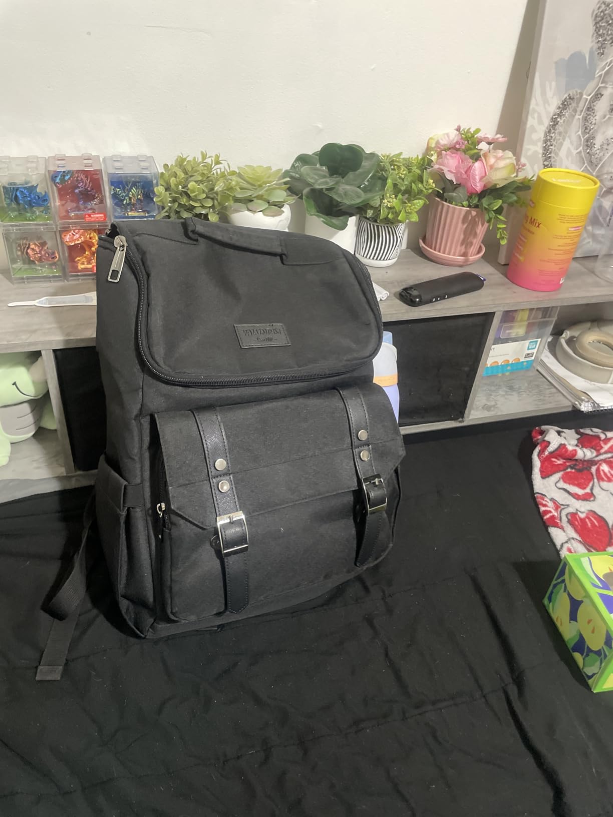 YALUNDISI Vintage Backpack Travel Laptop Backpack with usb Charging Port for Women & Men College Backpack Fits 15.6 Inch Laptop Black customer photo 1