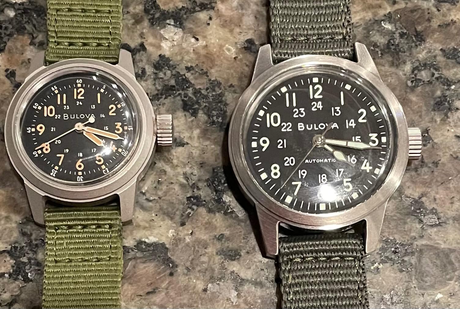 Bulova Men's Military Heritage Hack Veteran's Watchmaking Initiative Watch in Stainless Steel with 3-Hand Automatic, Green NATO Strap Style: 96A259 customer photo 2