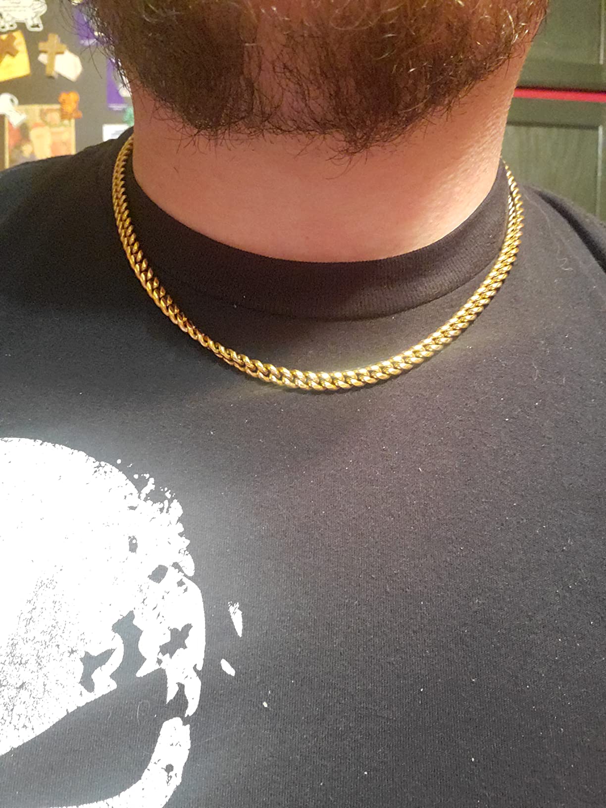 Jewlpire Cuban Link Chain for Men, Silver/Gold Chain for Men Women, 4mm/6mm/10mm Mens Necklace, 18K Gold Plated/316L Stainless Steel Mens Chains Necklaces 18 20 22 24 26 30 Inch customer photo 1