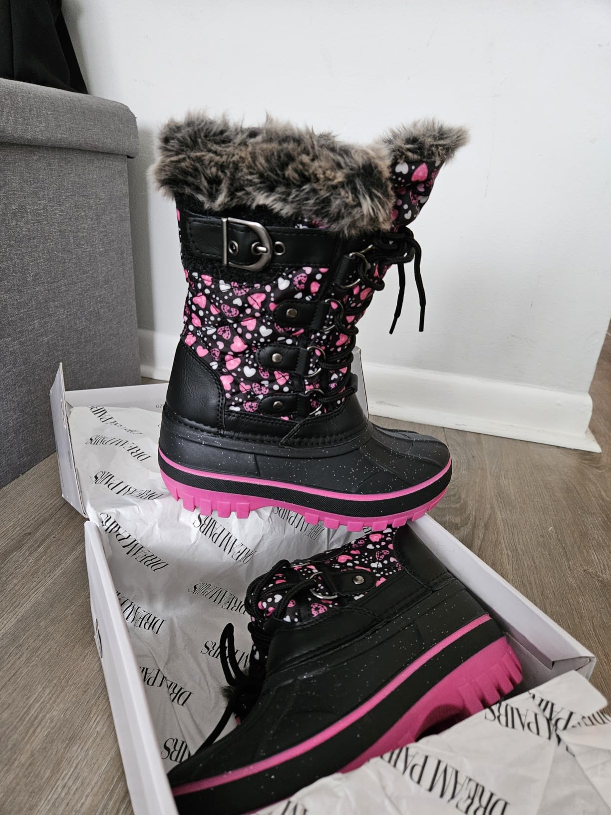 DREAM PAIRS Girls Snow Waterproof Winter Boots customer photo 1