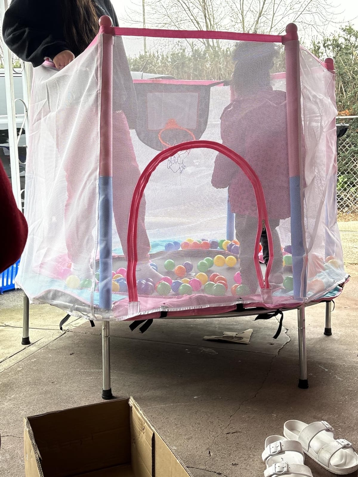 BLUERISE 55'' 72'' Indoor&Outdoor with Enclosure Trampoline for Kids Gifts customer photo 1