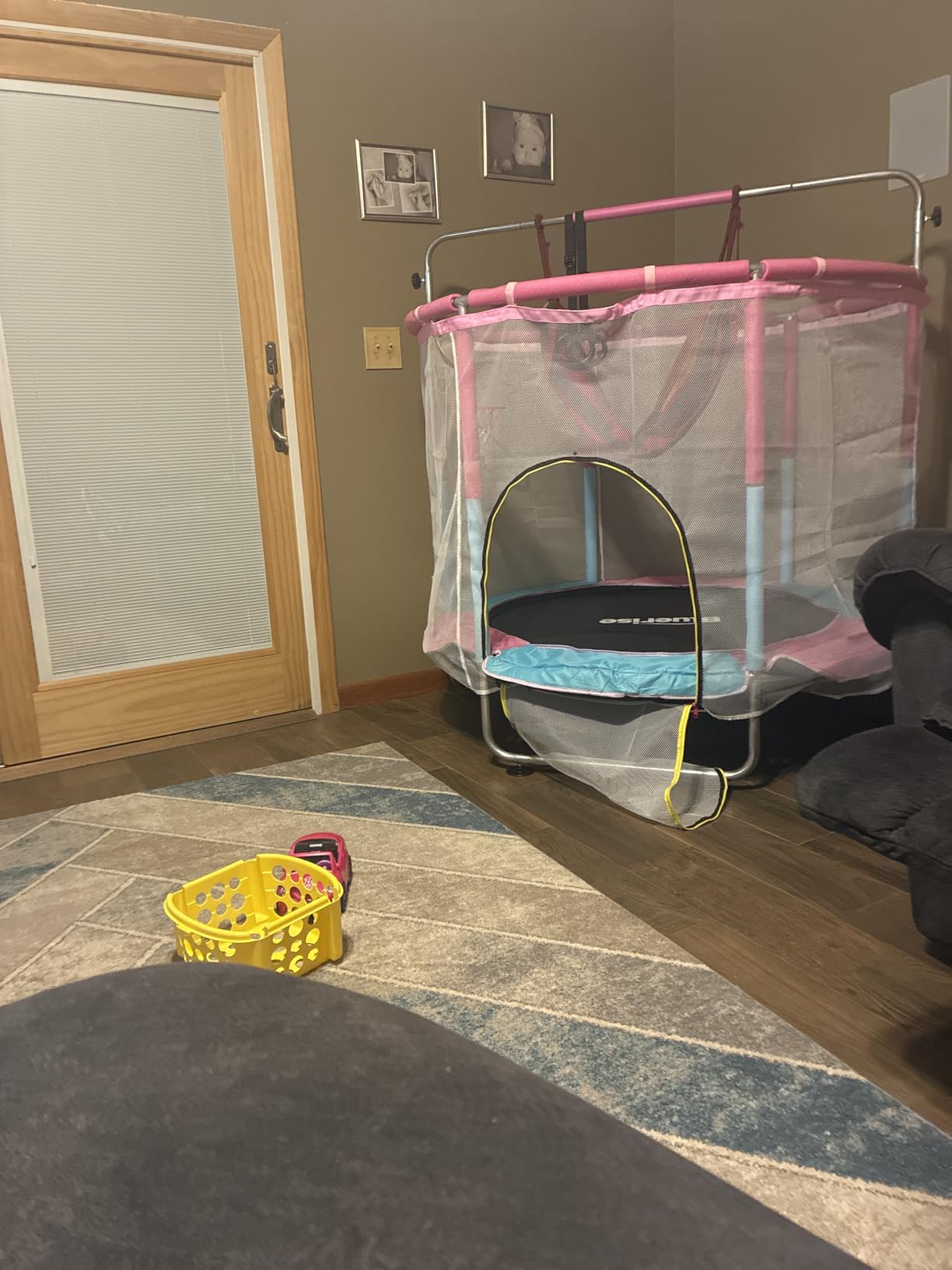 BLUERISE 55'' 72'' Indoor&Outdoor with Enclosure Trampoline for Kids Gifts customer photo 2