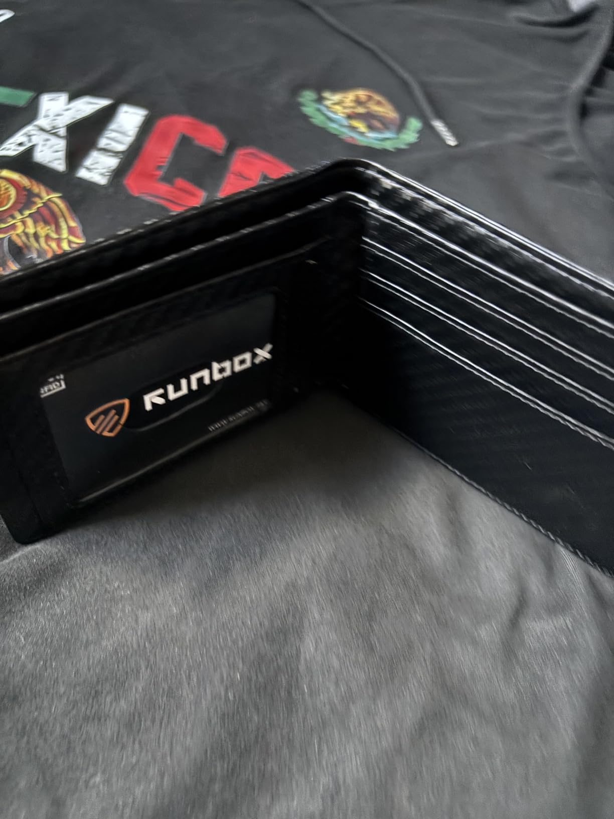 RUNBOX Wallet for Men, Slim Leather Bifold, RFID Blocking Card Holder customer photo 1