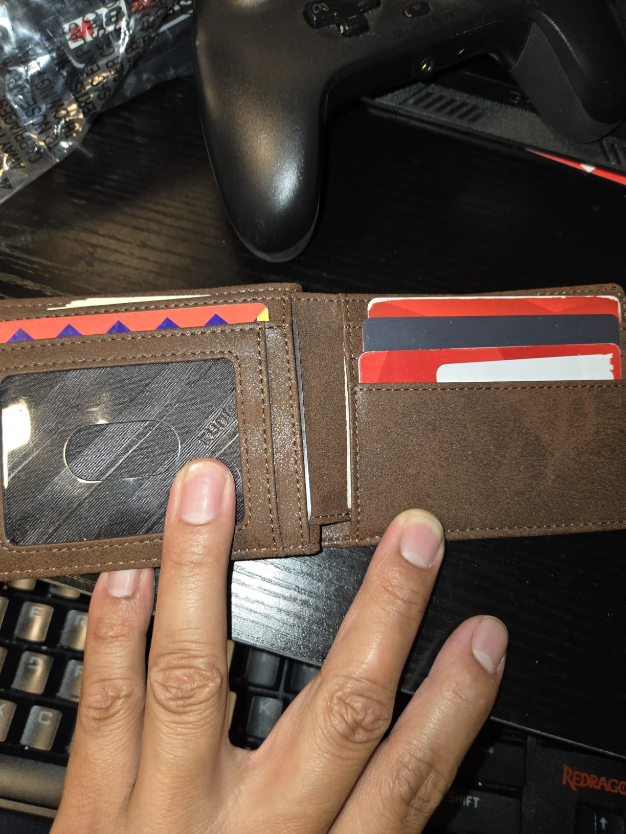 RUNBOX Wallet for Men, Slim Leather Bifold, RFID Blocking Card Holder customer photo 2