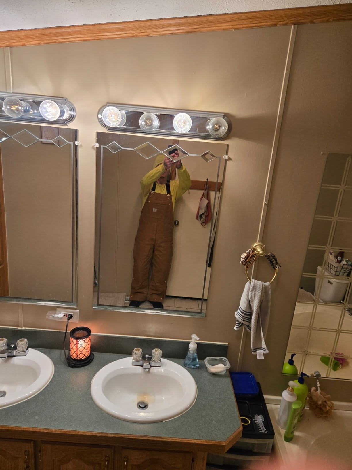 Carhartt Men's Loose Fit Firm Duck Insulated Bib Overall customer photo 1