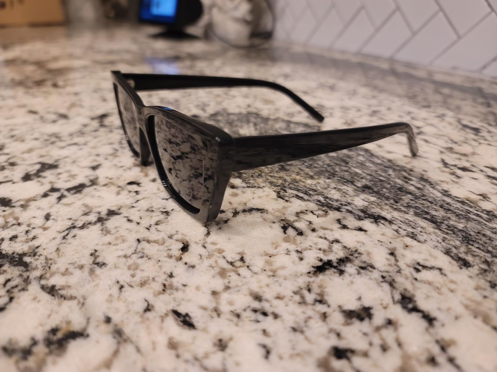 WOWSUN Narrow Small Vintage Polarized Cat Eye Sunglasses for Women customer photo 1