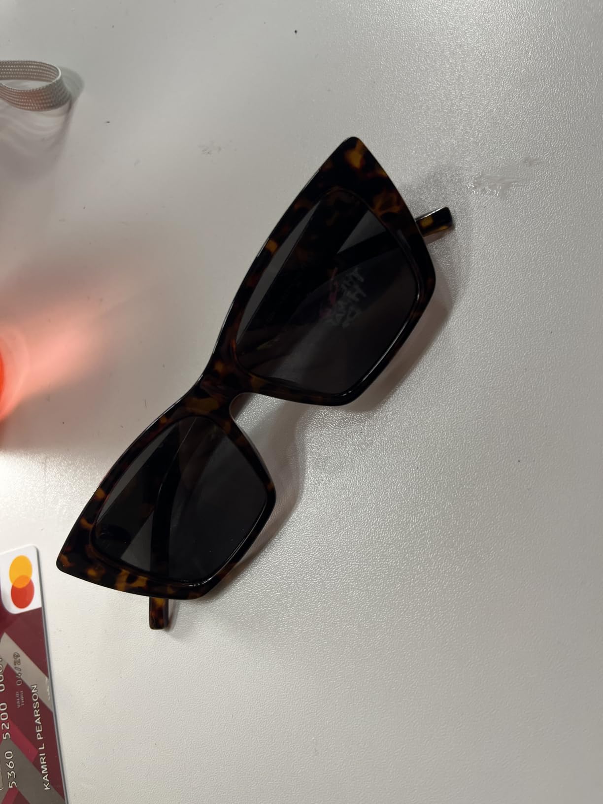 WOWSUN Narrow Small Vintage Polarized Cat Eye Sunglasses for Women customer photo 2